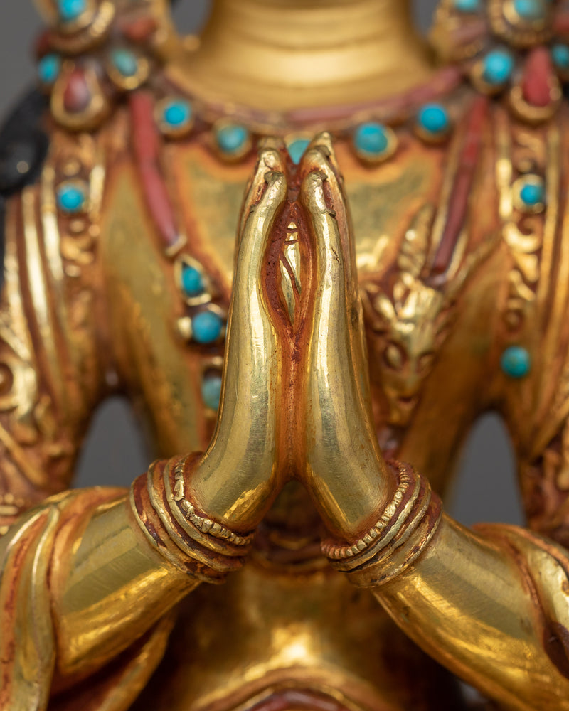 Handcrafted Sculpture of Chenrezig | The Bodhisattva of Compassion