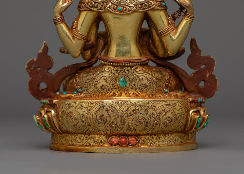 Handcrafted Sculpture of Chenrezig | The Bodhisattva of Compassion