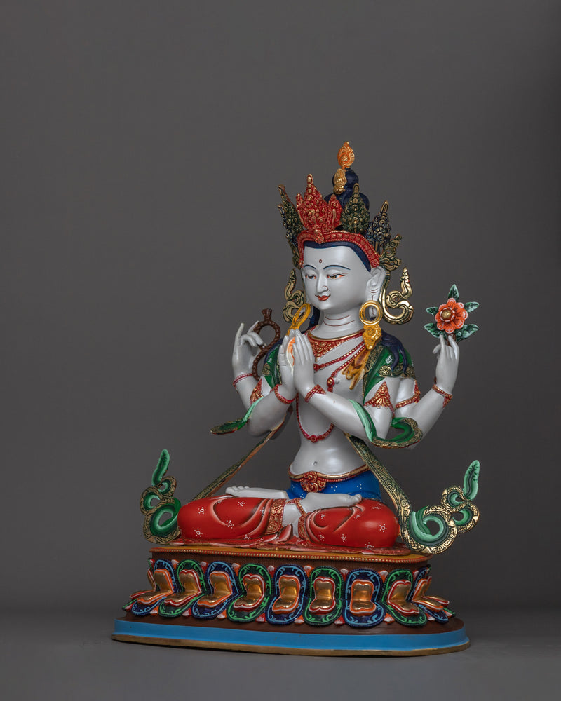 Traditional Sculpture of Chenrezig | Light of Boundless Mercy