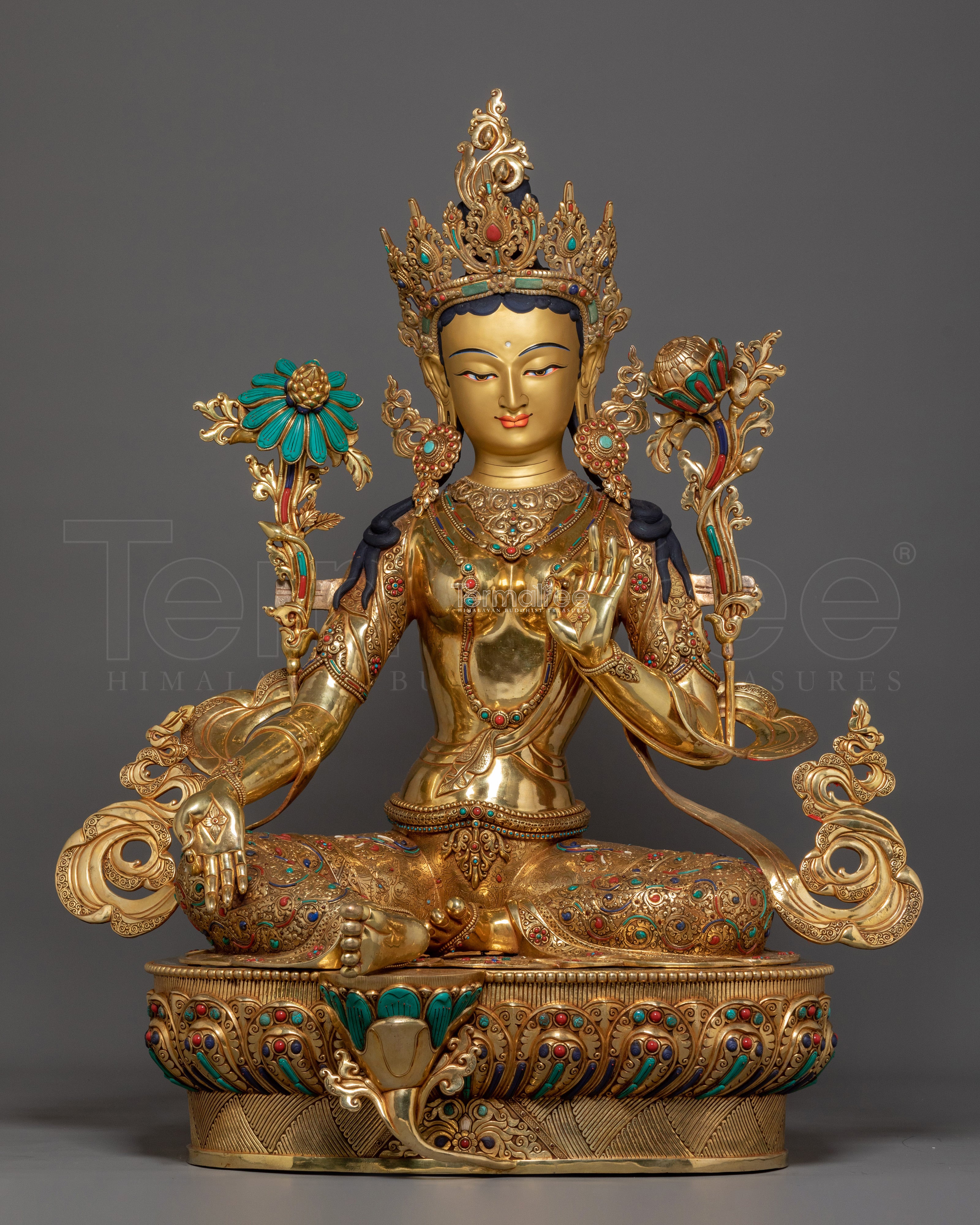 Dharma Buddha Green Tara Statue | Mother of Compassion