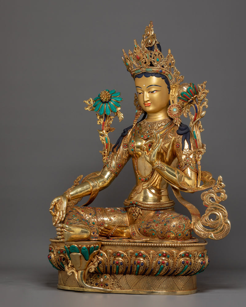 Dharma Buddha Green Tara Statue | Mother of Compassion