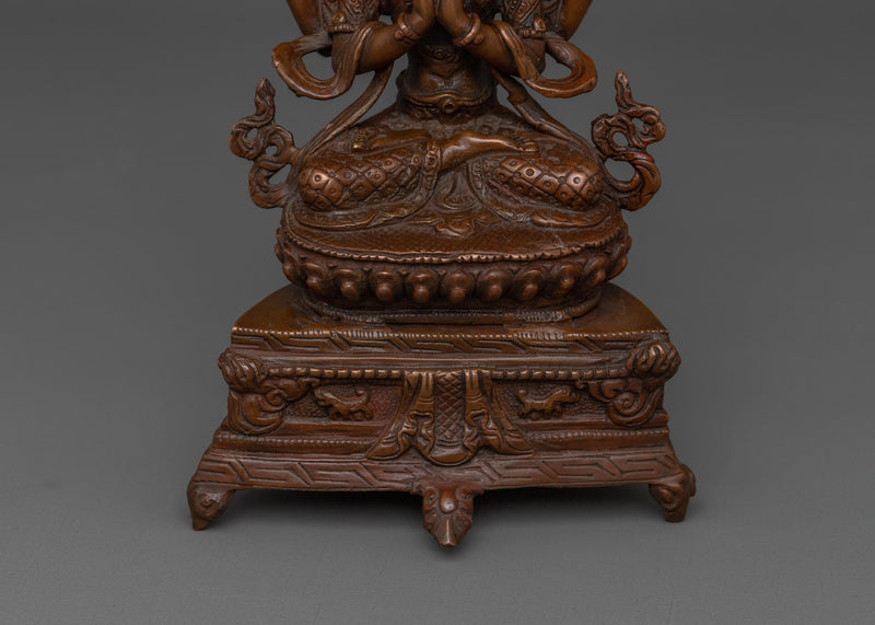 Four Armed Bodhisattva Sculpture | The Great Compassionate One