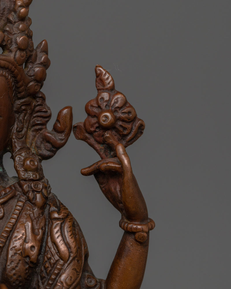 Four Armed Bodhisattva Sculpture | The Great Compassionate One