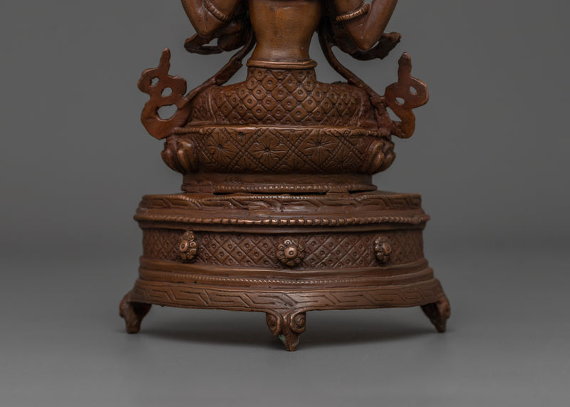 Four Armed Bodhisattva Sculpture | The Great Compassionate One