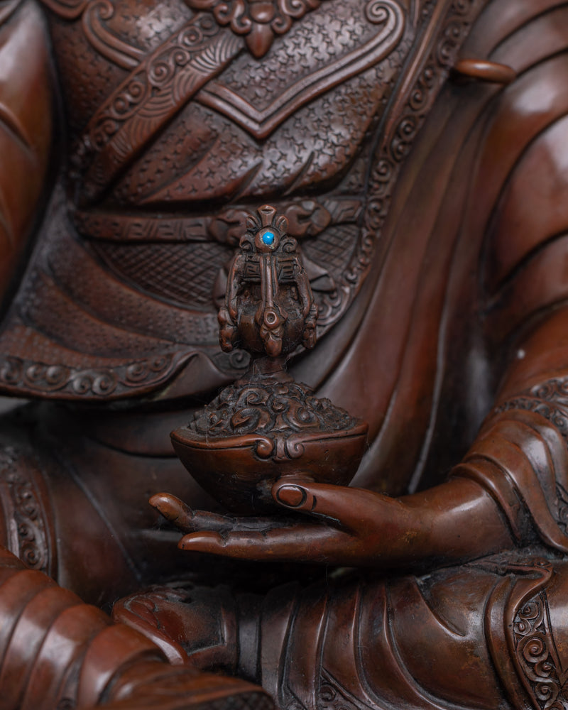 Oxidized Guru Rinpoche Tantric Master Statue | Precious Guru