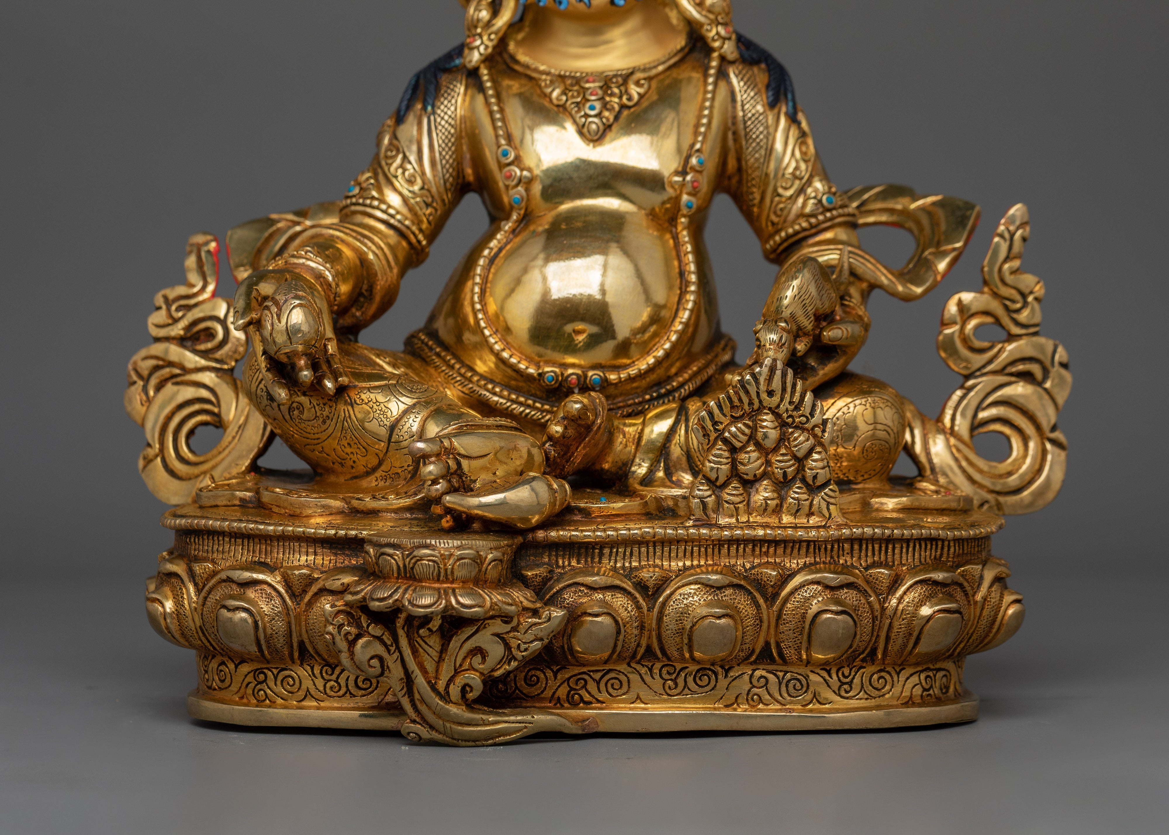 Traditionally Handcarved Statue of Dzambhala | The wealth deity