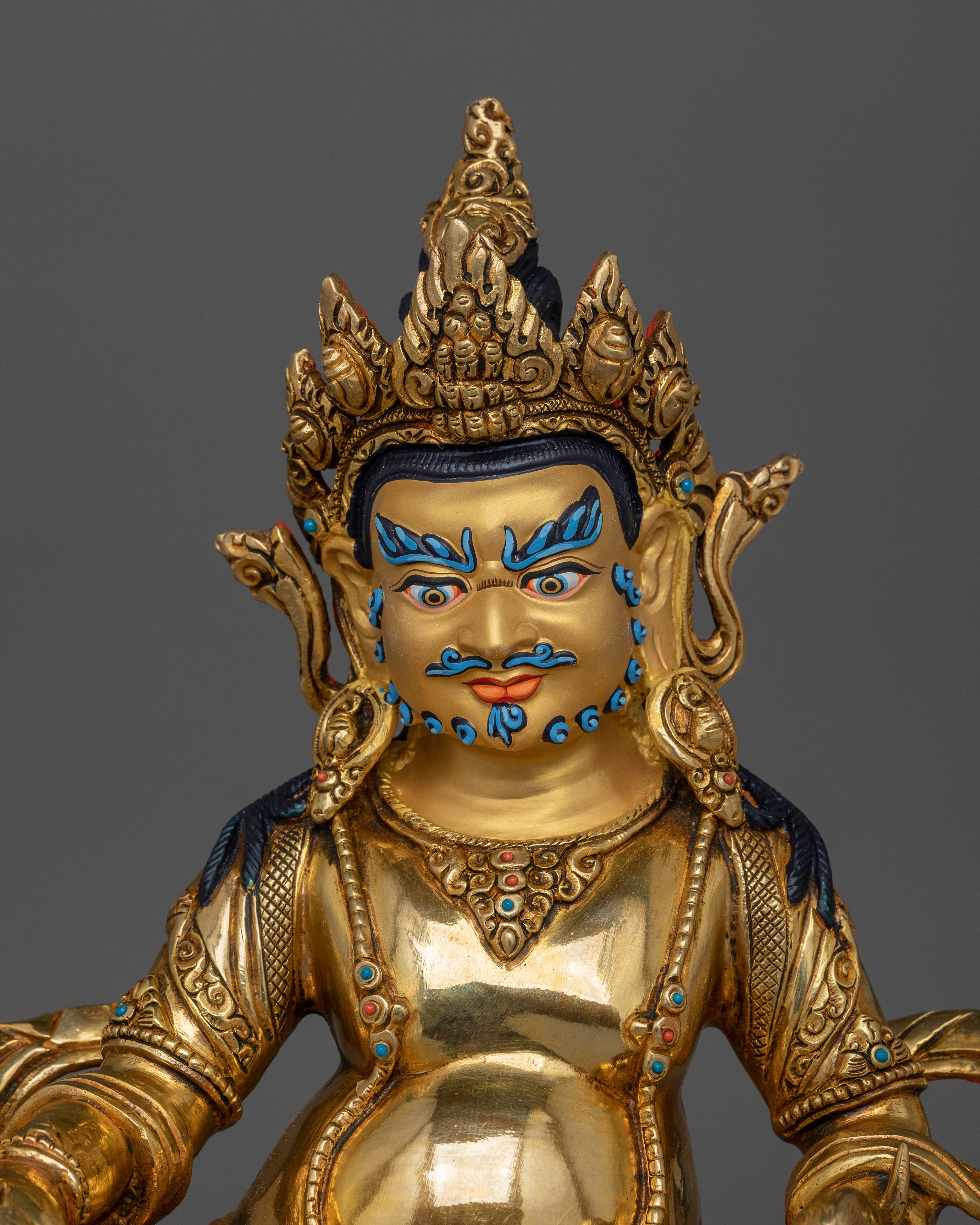 Traditionally Handcarved Statue of Dzambhala | The wealth deity