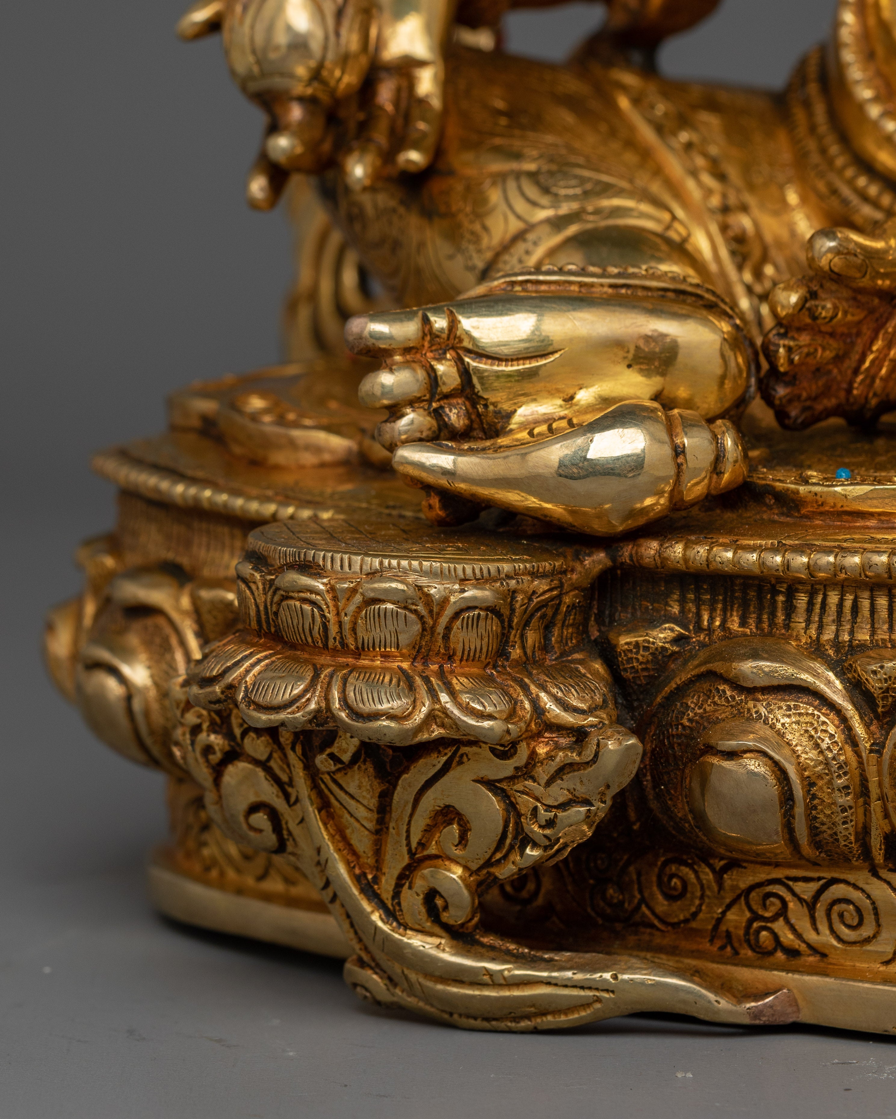 Traditionally Handcarved Statue of Dzambhala | The wealth deity