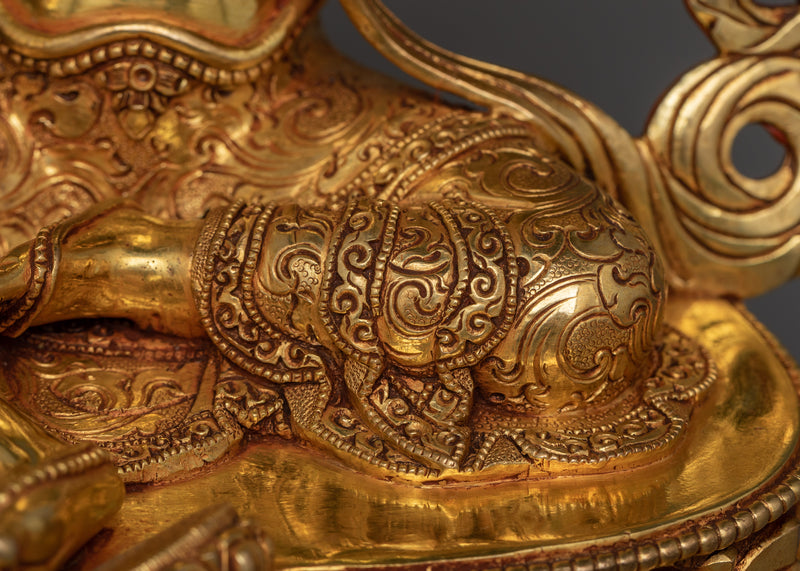 Green Tara Compassionate Goddess |  Gold Gilded Sculpture