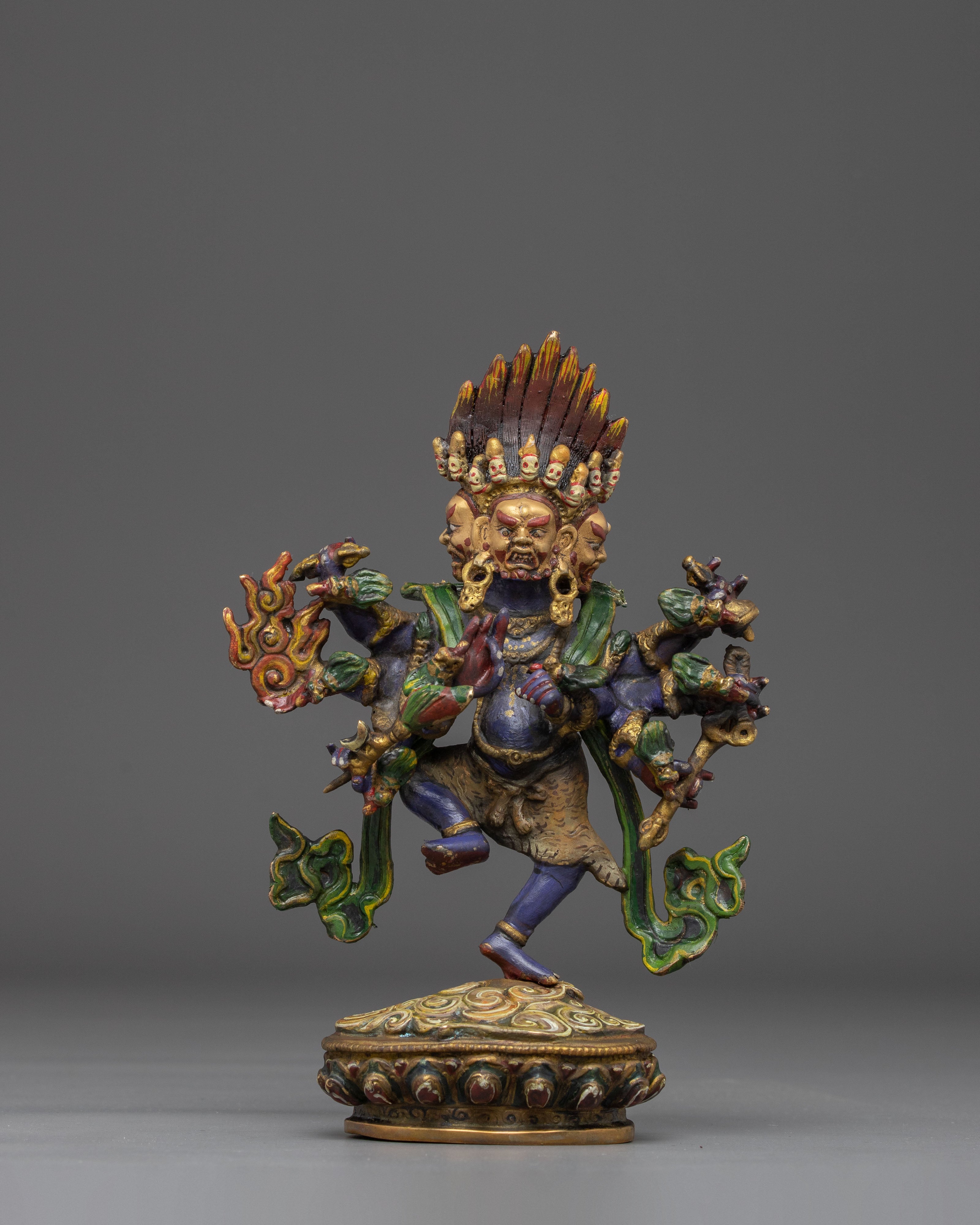 Dharma Protector Deity Uchusma Statue | Wrathful Guardian