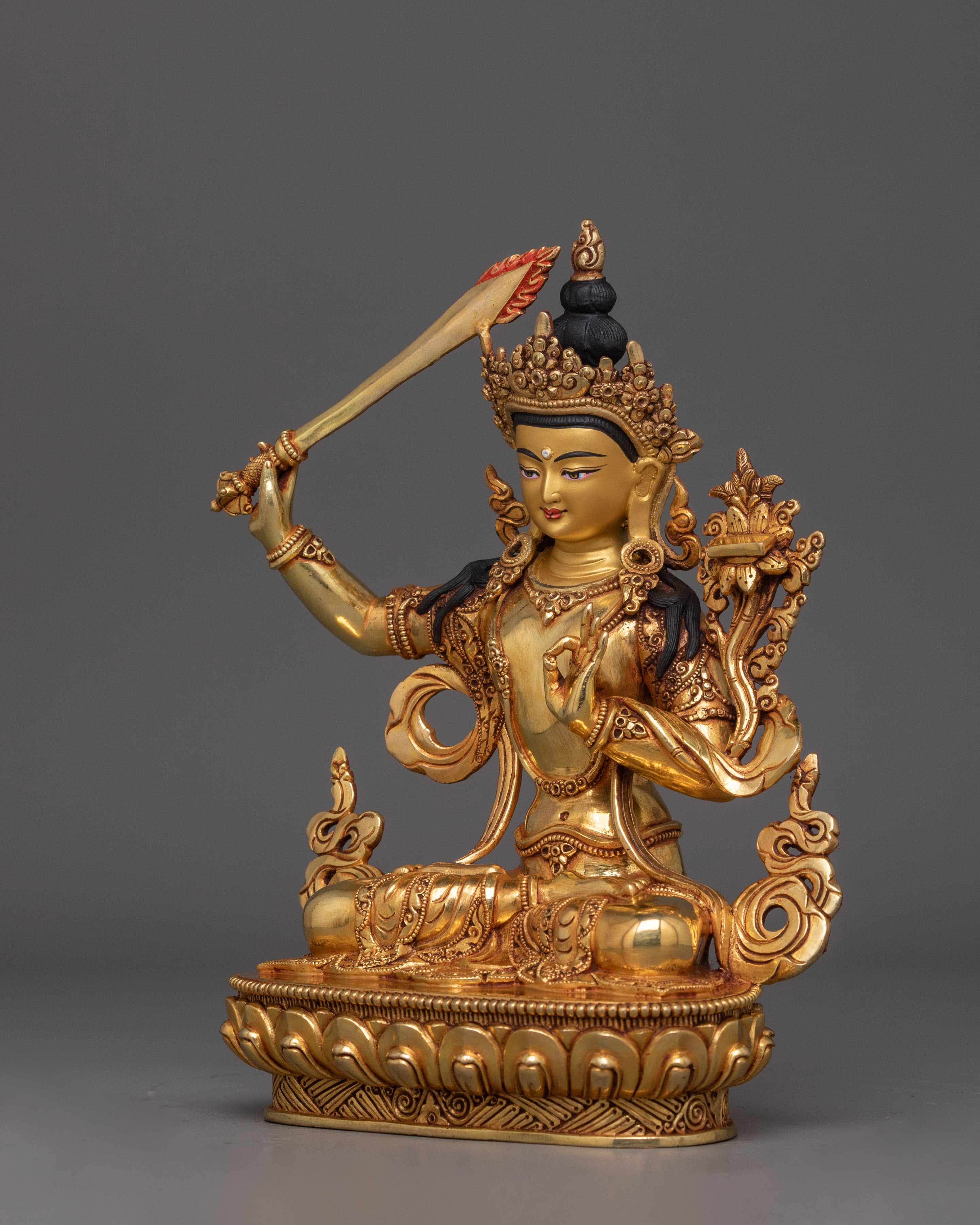 Traditional Artwork of Manjushri | Bodhisattva Statue