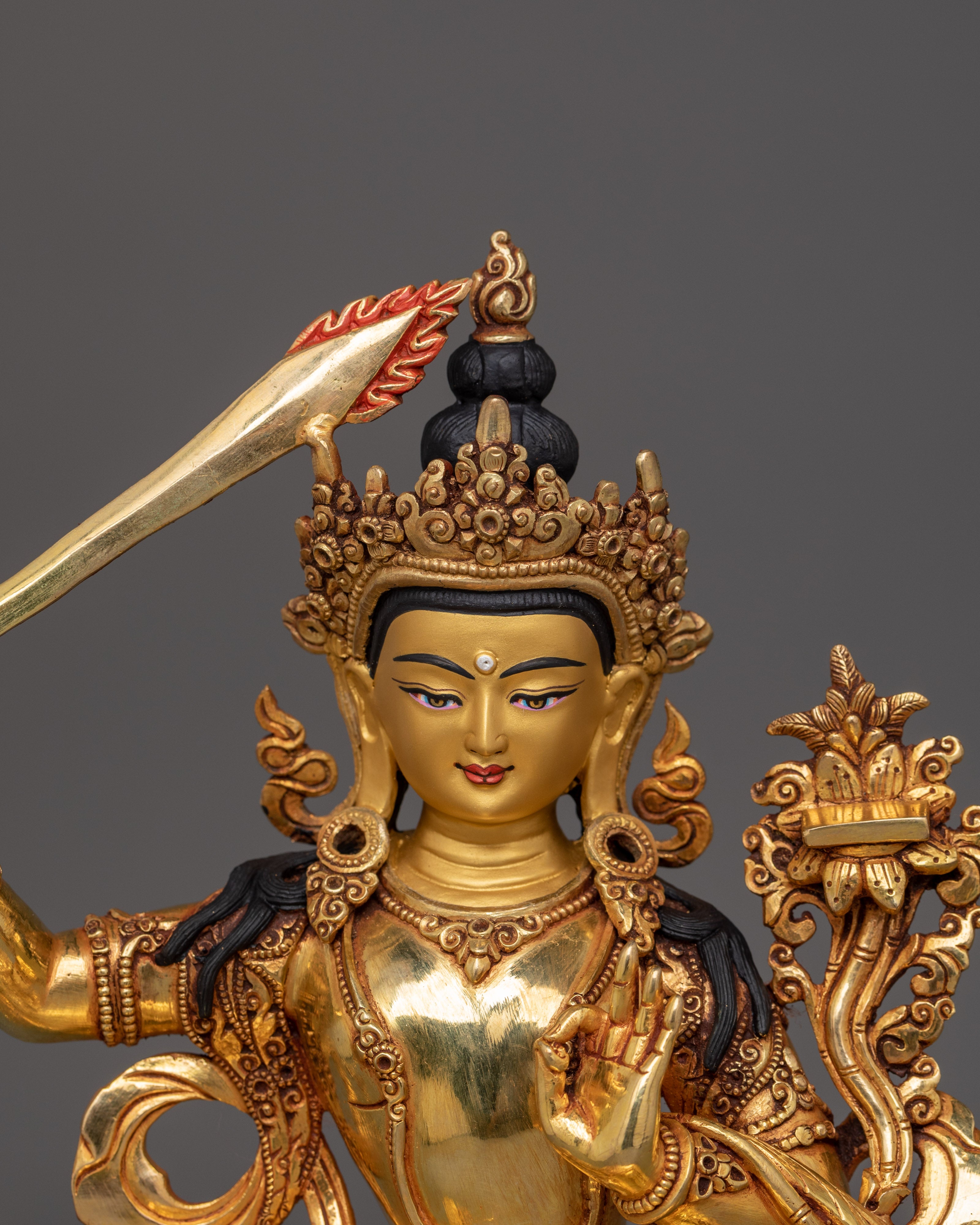 Traditional Artwork of Manjushri | Bodhisattva Statue
