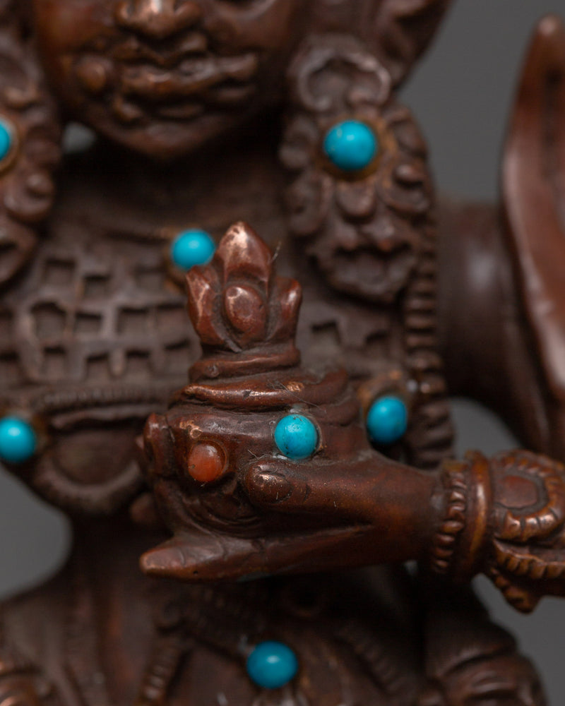 Oxidized Palden Lhamo Statue | Supreme Dharma Protector