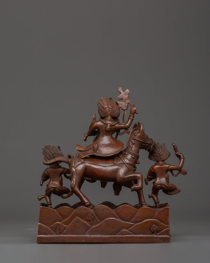 Oxidized Palden Lhamo Statue | Supreme Dharma Protector