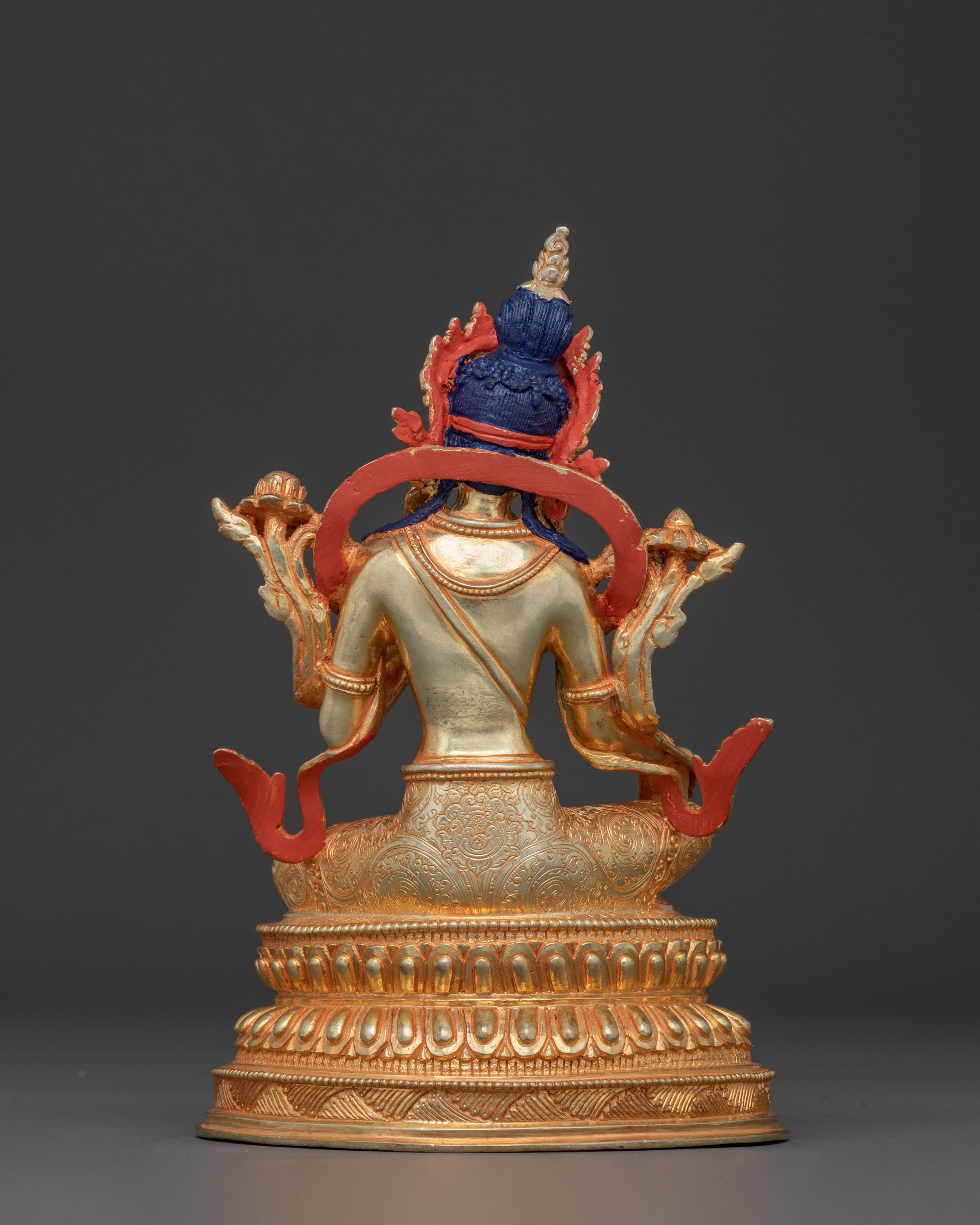Magnificent 21 Tara statue set | 24K Gold Gilded with Handcarved Gemstones Statue Set