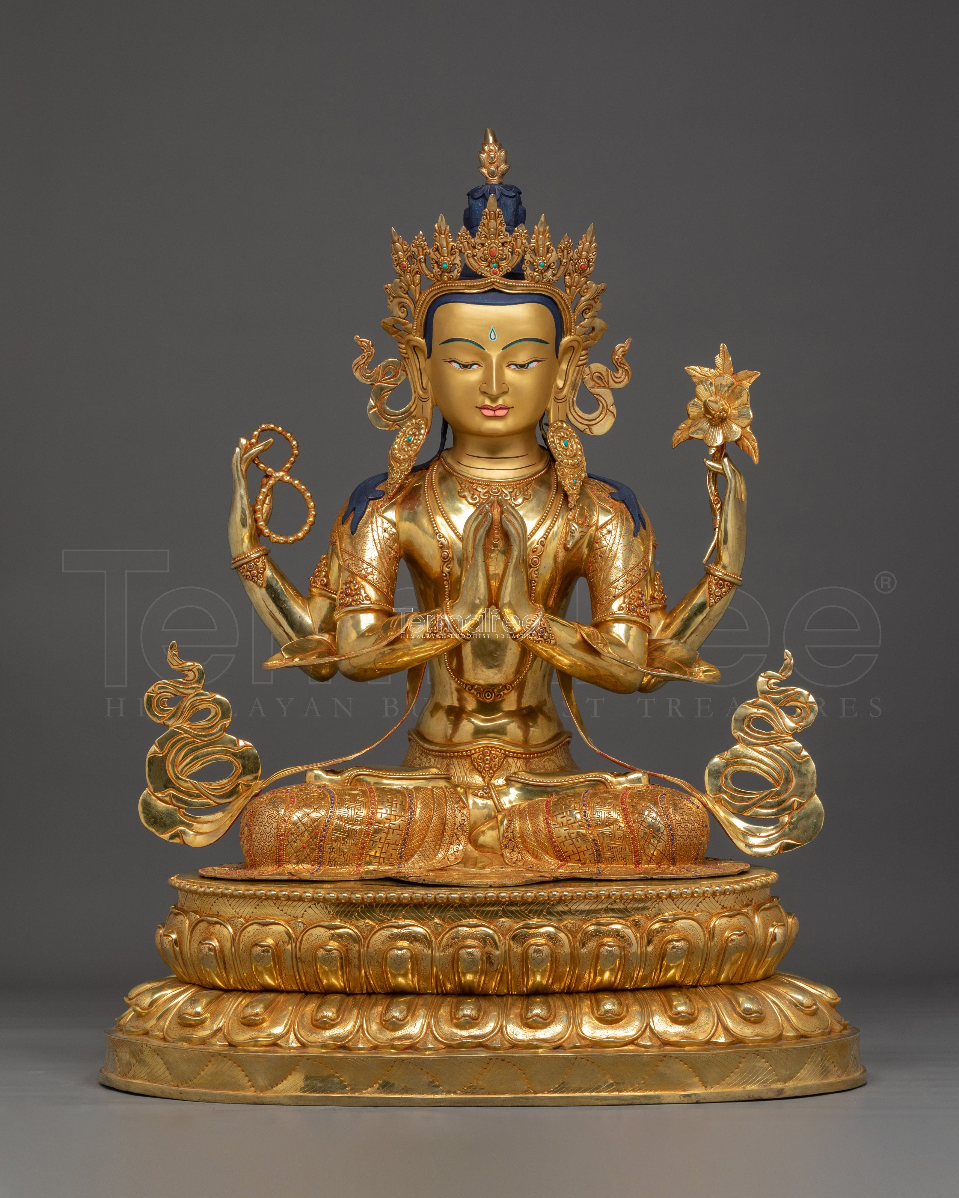 Bodhisattva of Compassion Chenrezig Statue | Four Armed Chenrezig
