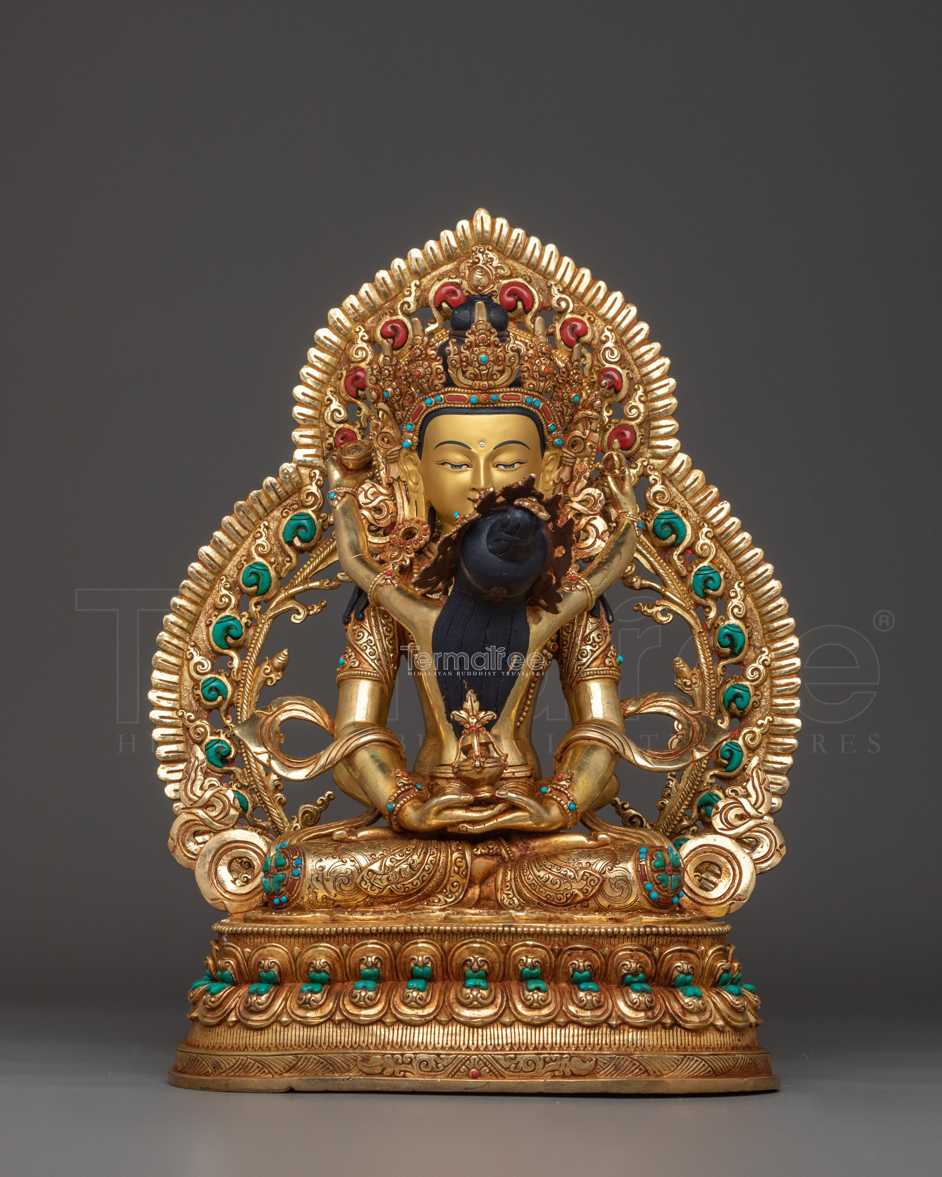 Golden Amitayus with consort | Buddha of Infinite Life