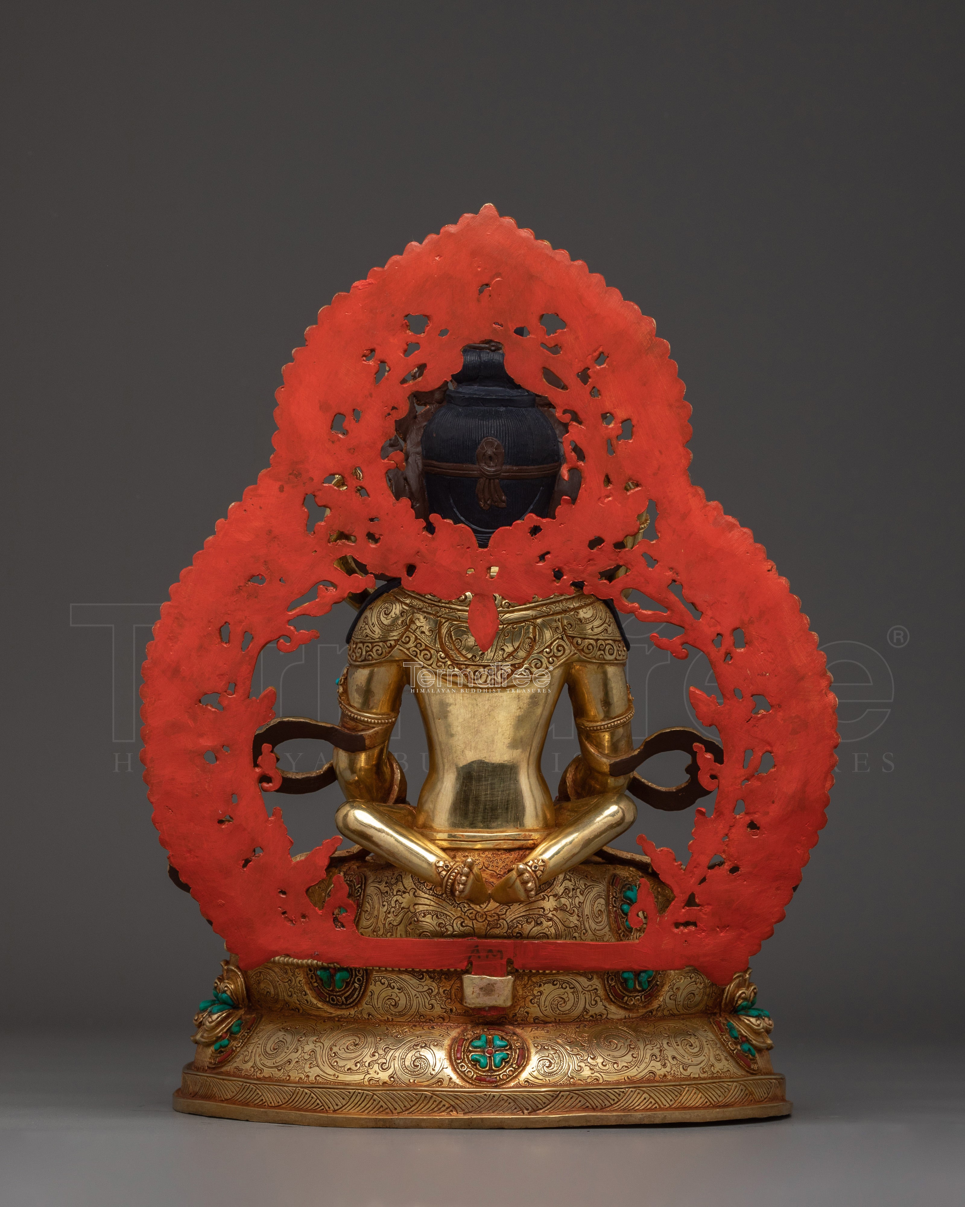 Golden Amitayus with consort | Buddha of Infinite Life