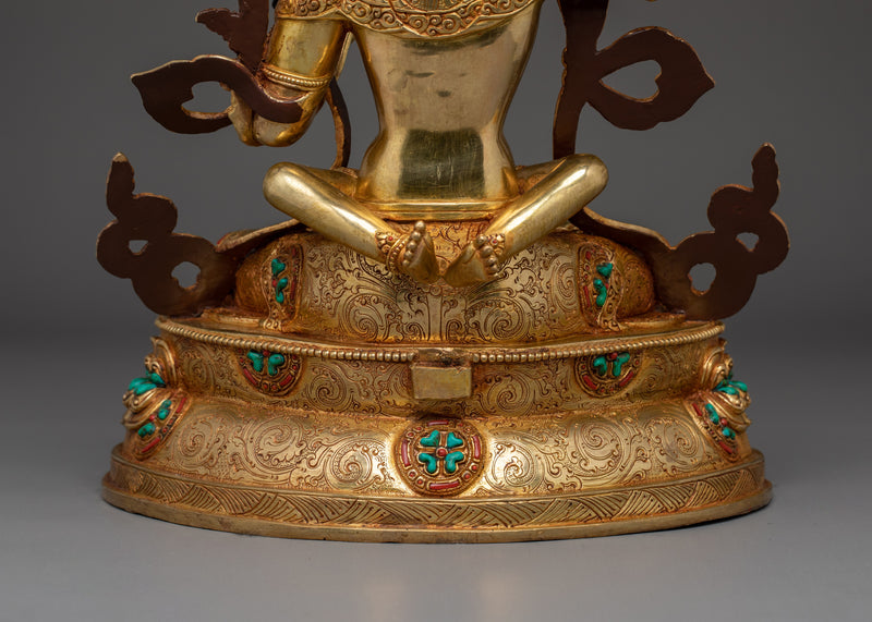Bodhisattva Manjushri with consort Statue | Supreme Wisdom Bodhisattva