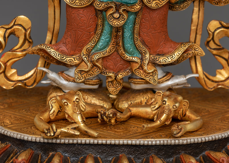Protector Deity White Mahakala | Shadbhuja Mahakala Statue