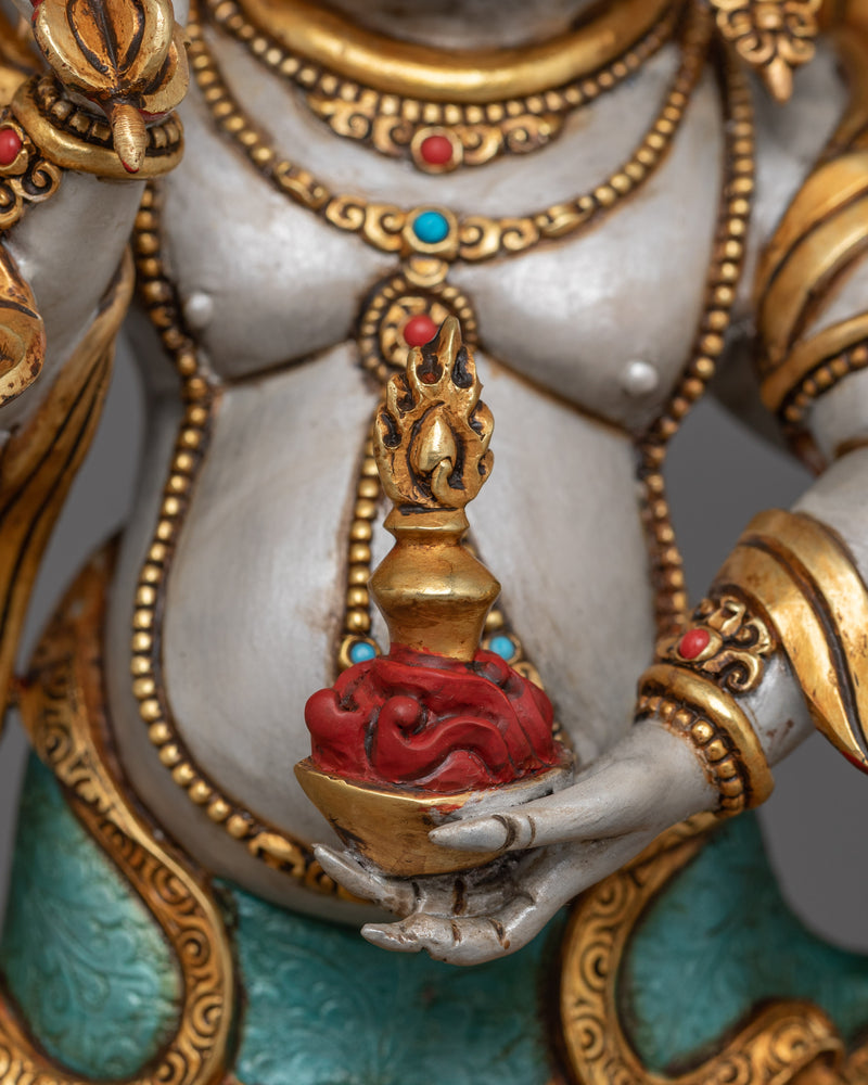 Protector Deity White Mahakala | Shadbhuja Mahakala Statue