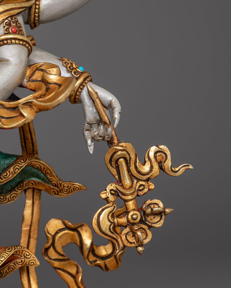 Protector Deity White Mahakala | Shadbhuja Mahakala Statue