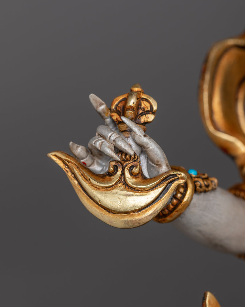 Protector Deity White Mahakala | Shadbhuja Mahakala Statue