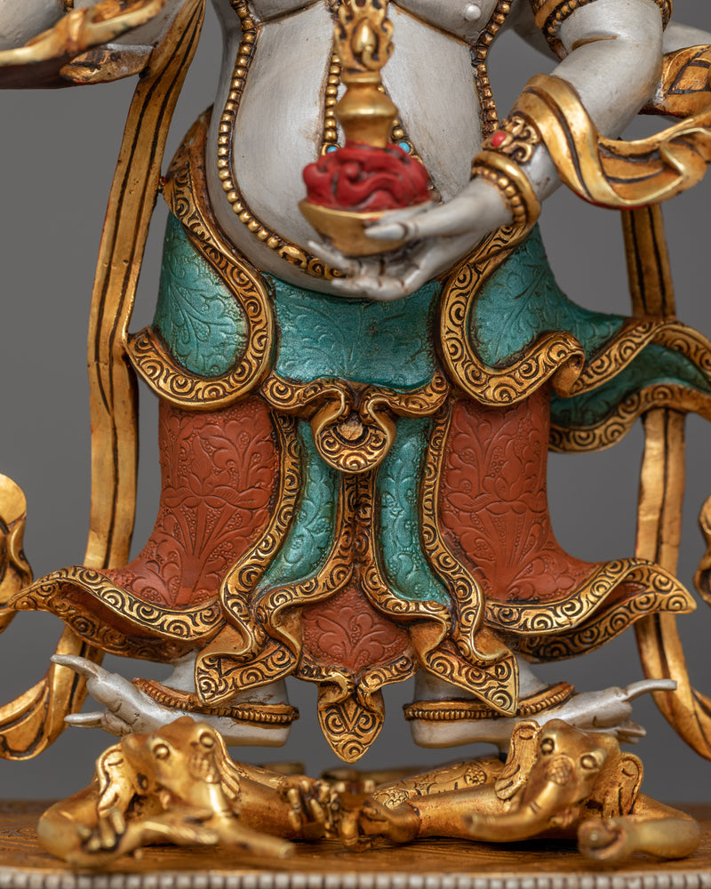 Protector Deity White Mahakala | Shadbhuja Mahakala Statue