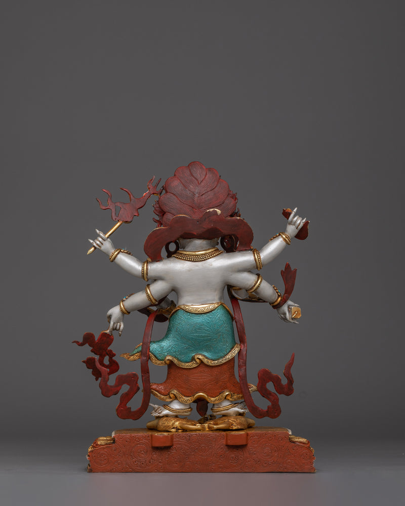 Protector Deity White Mahakala | Shadbhuja Mahakala Statue