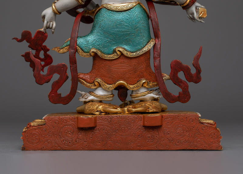 Protector Deity White Mahakala | Shadbhuja Mahakala Statue