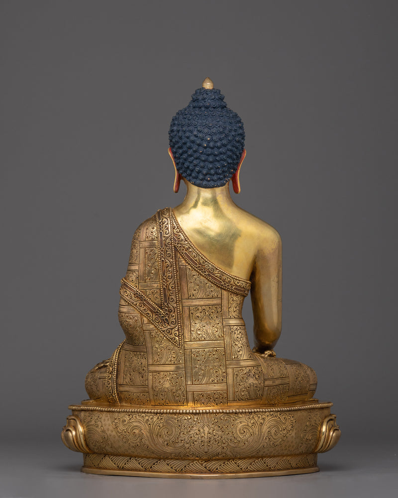Golden Gautama Buddha Figurine | Shakyamuni Buddha - Embodiment of Wisdom