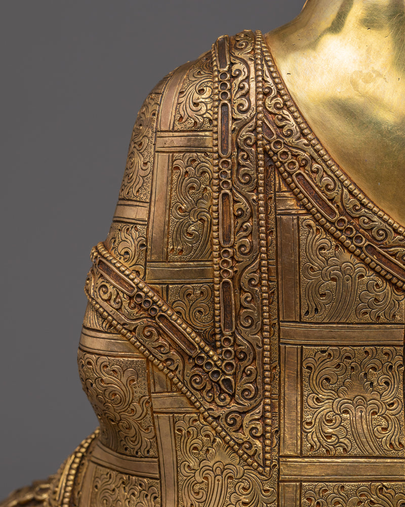 Golden Gautama Buddha Figurine | Shakyamuni Buddha - Embodiment of Wisdom