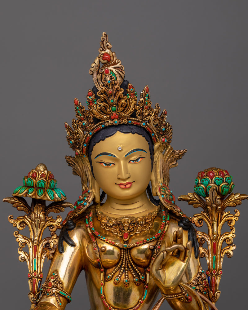 Shyama Tara Compassionate Tara Statue | Green Tara - Mother of All Buddhas
