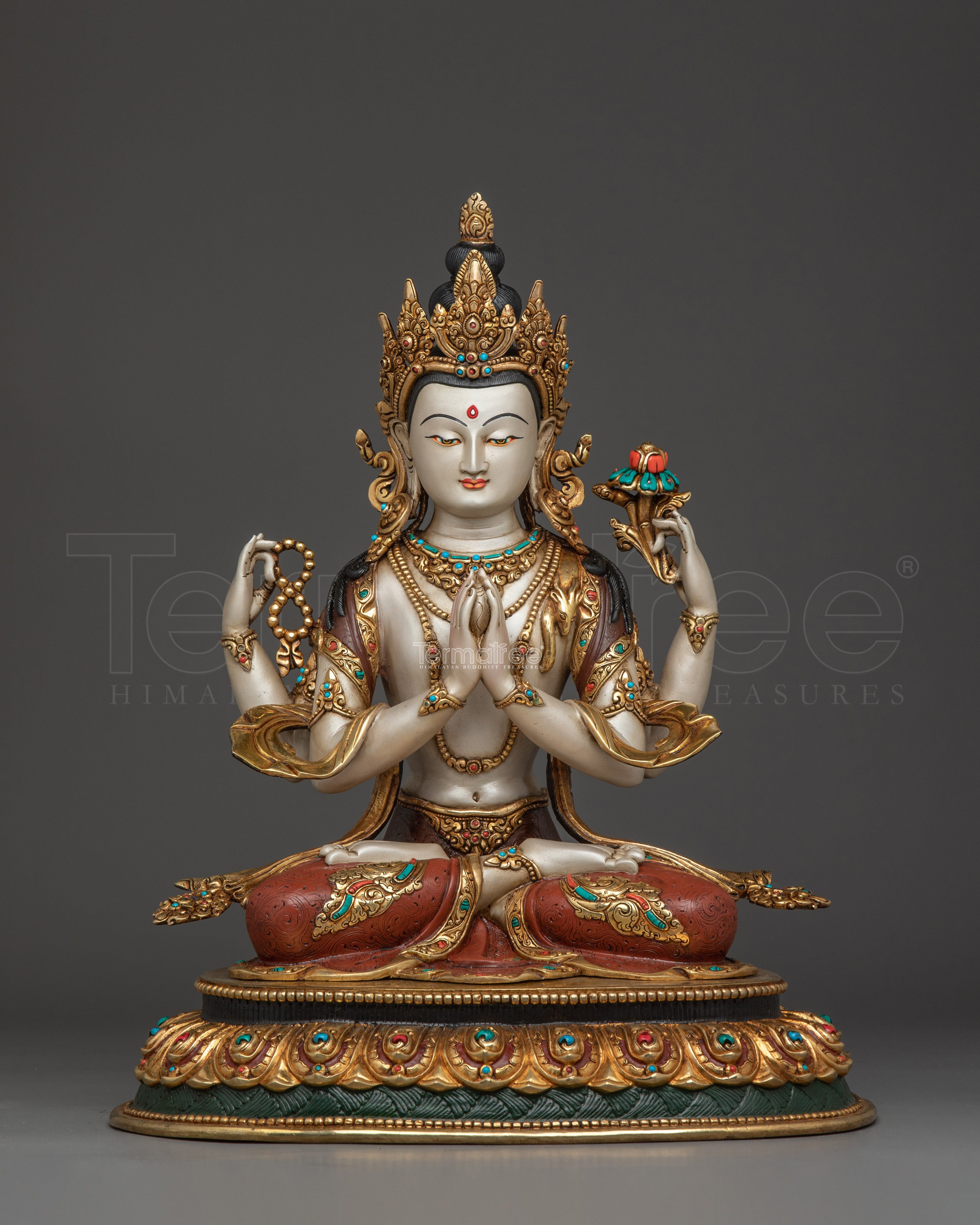 Traditional Sculpture of Chenrezig | Compassionate Protector Deity