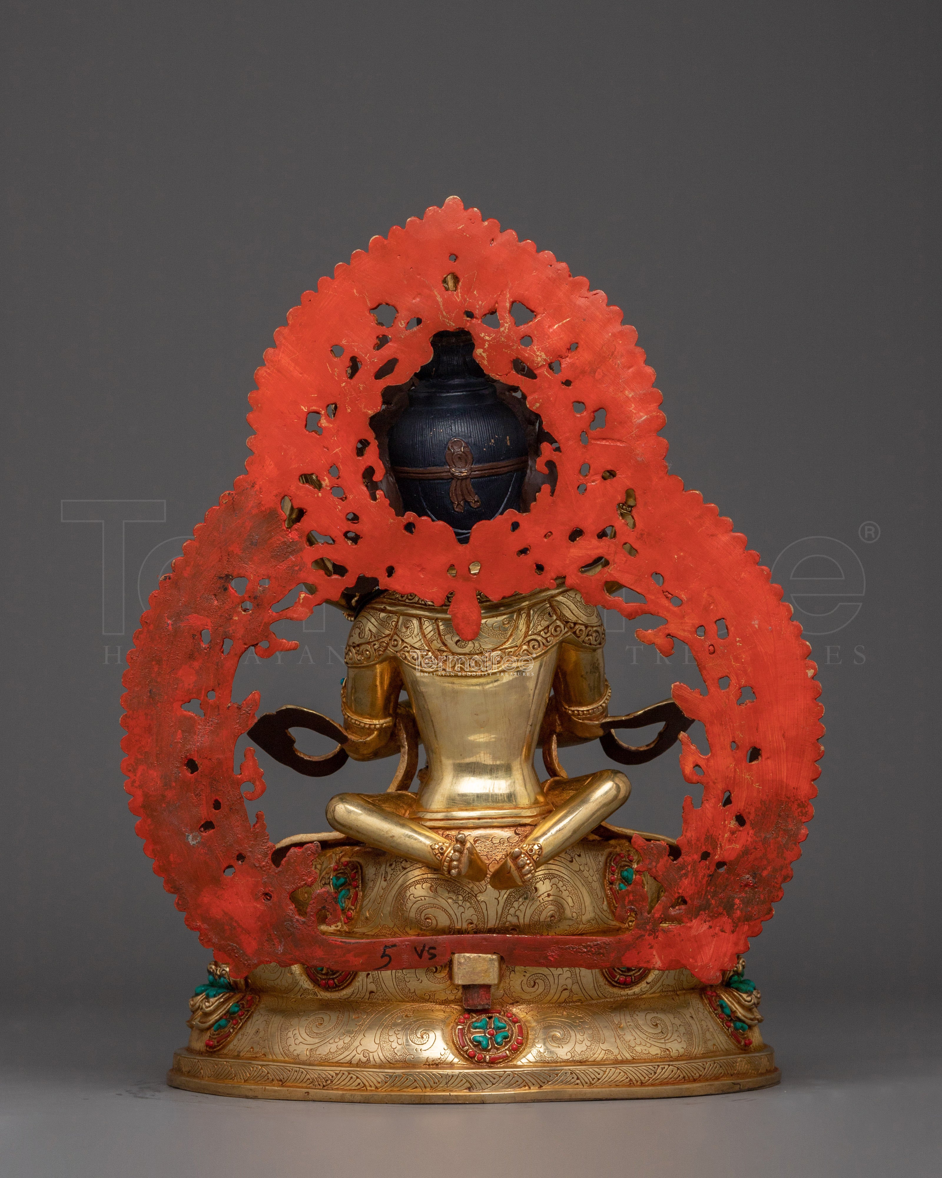 Traditional Artwork of Vajradhara with consort | 24K Gold Gilded Sculpture