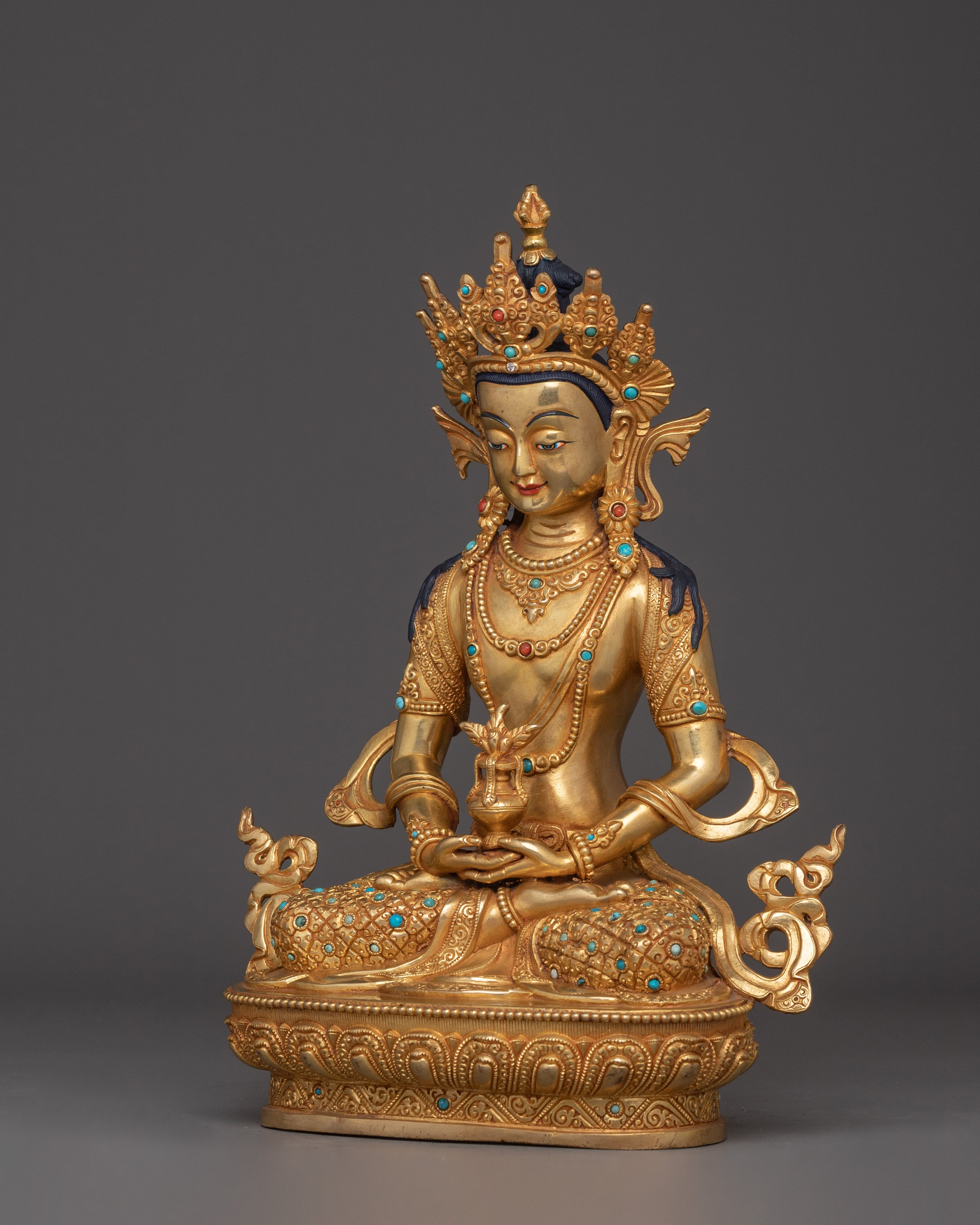 Long Life Buddha Amitayus Golden Statue | Buddha of Infinite Light