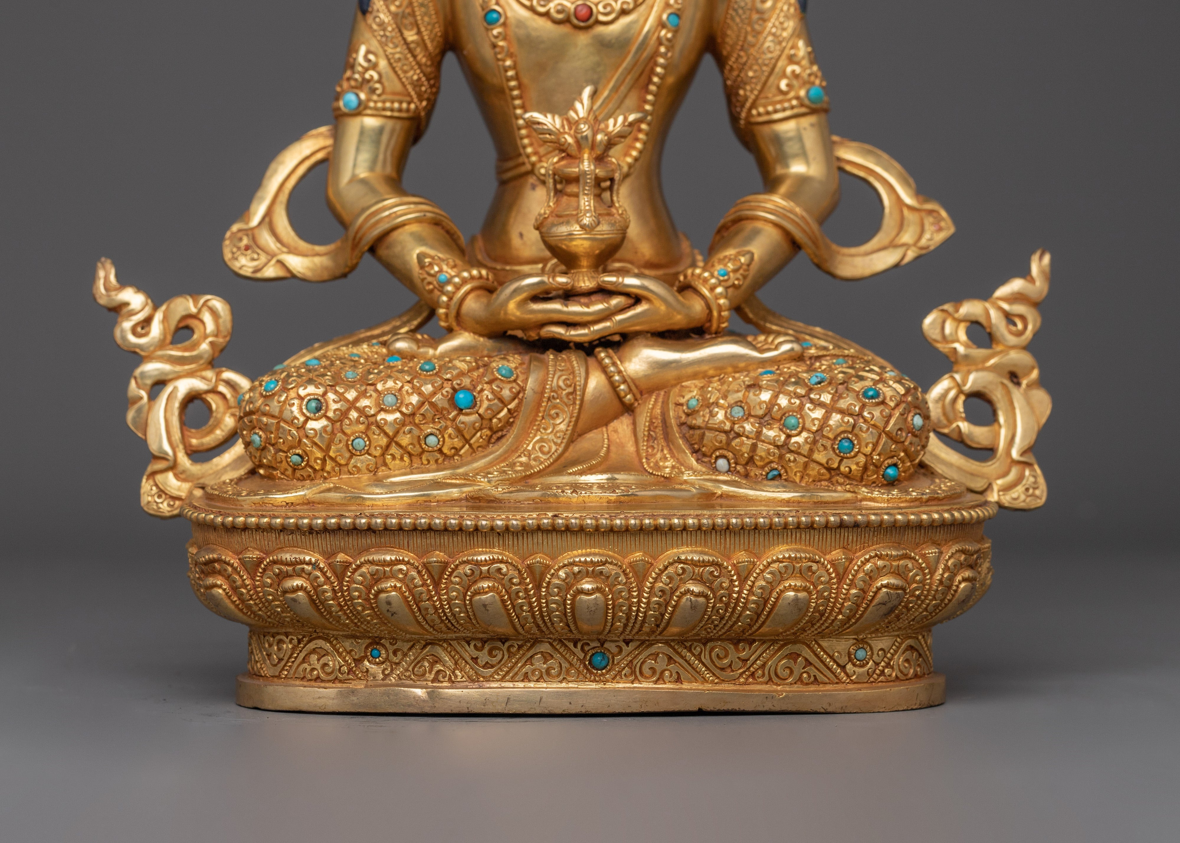 Long Life Buddha Amitayus Golden Statue | Buddha of Infinite Light