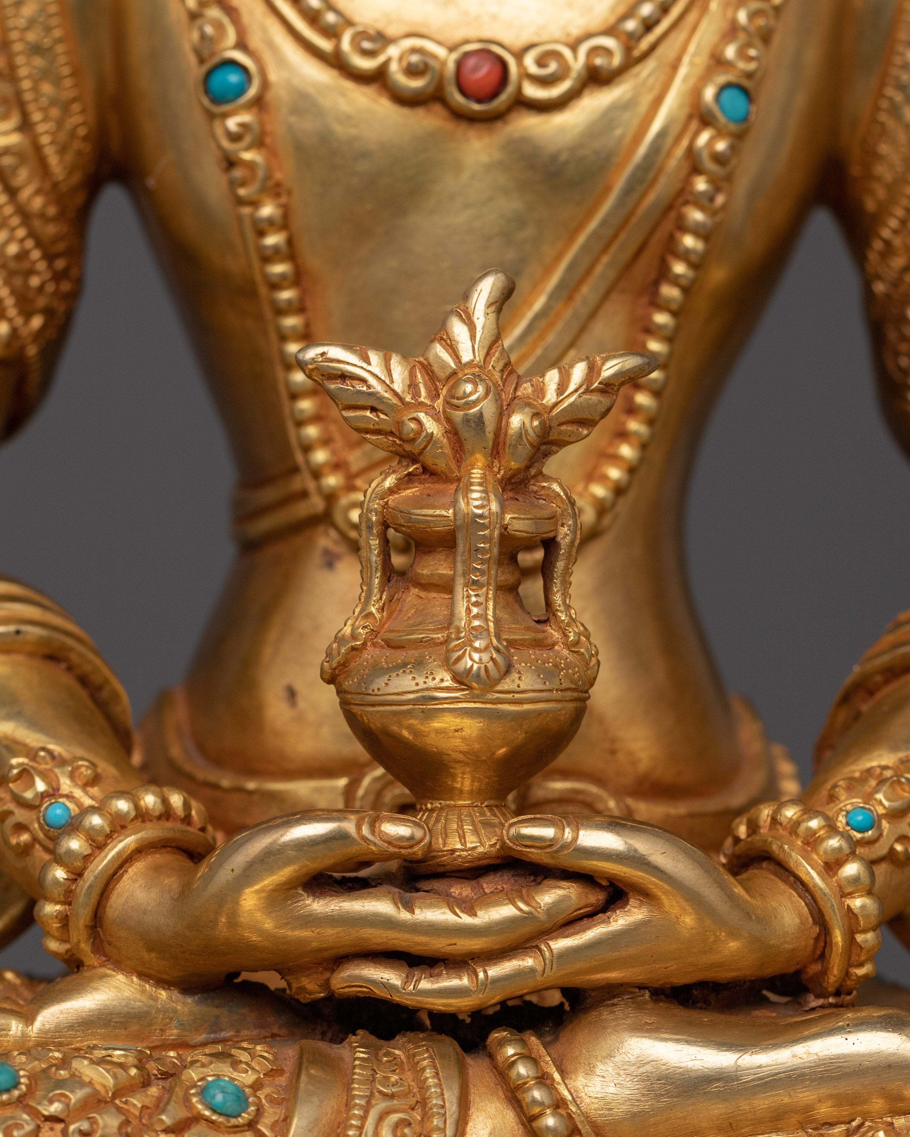 Long Life Buddha Amitayus Golden Statue | Buddha of Infinite Light