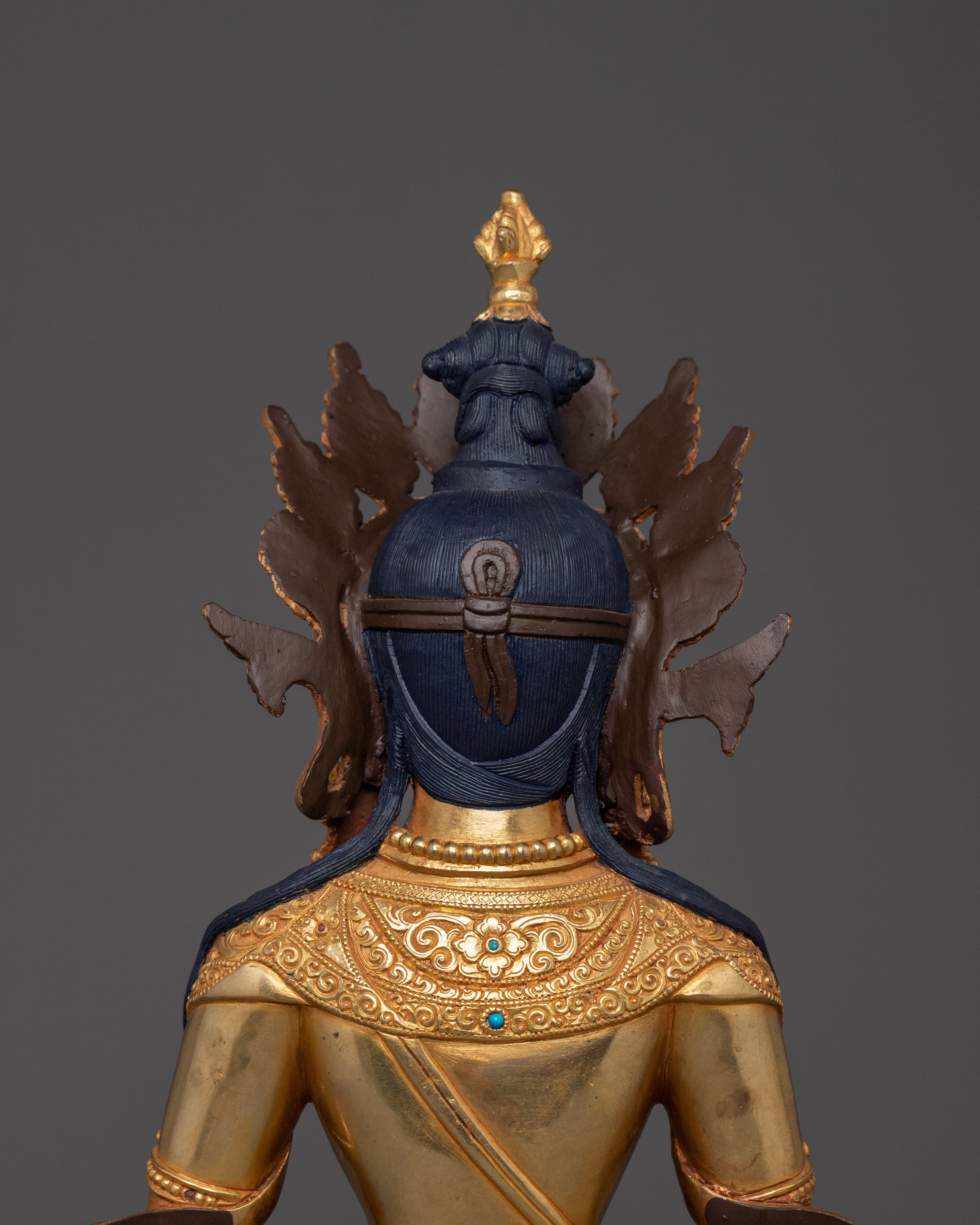 Long Life Buddha Amitayus Golden Statue | Buddha of Infinite Light