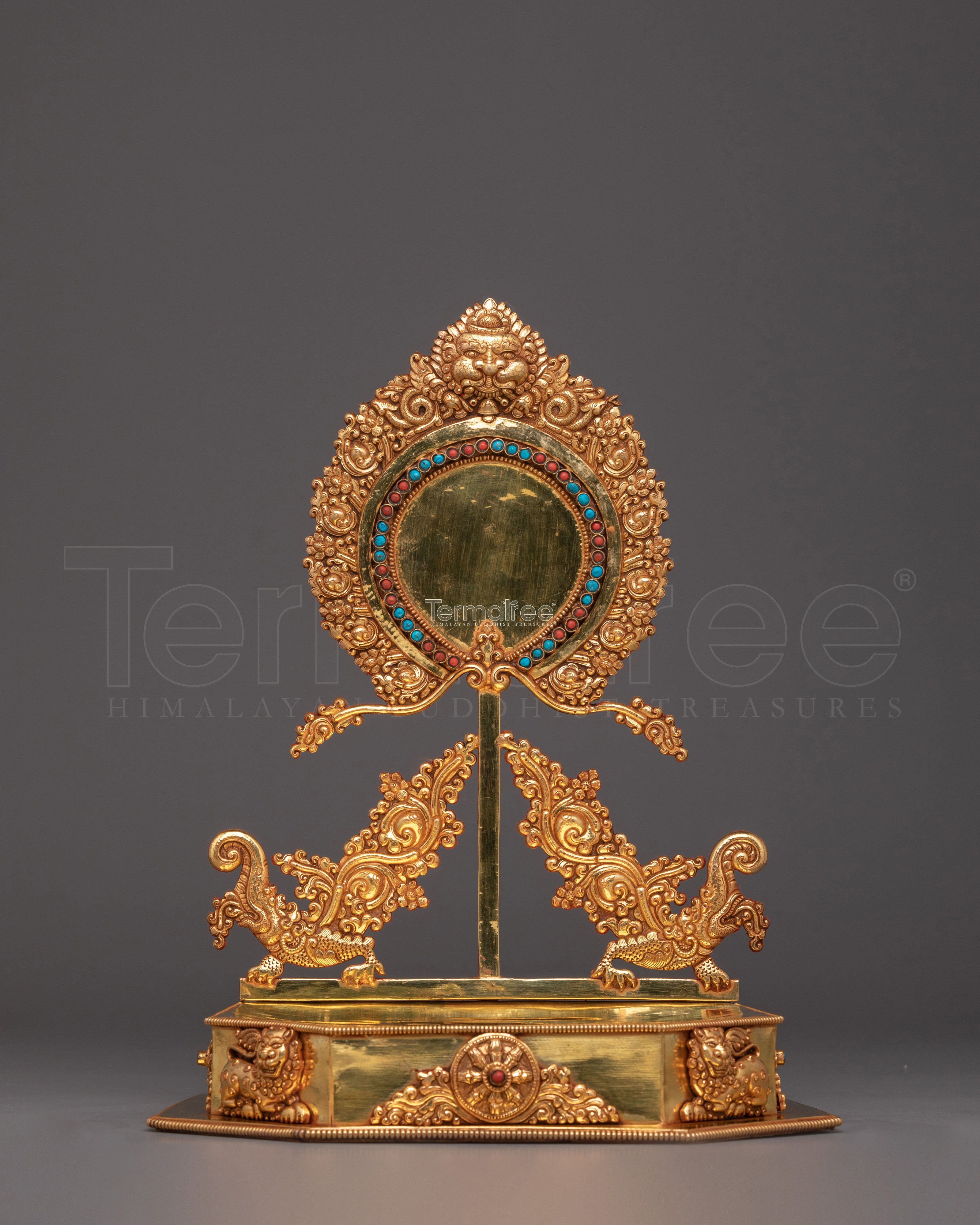 Tibetan Buddhism Throne | Golden Throne for Statues