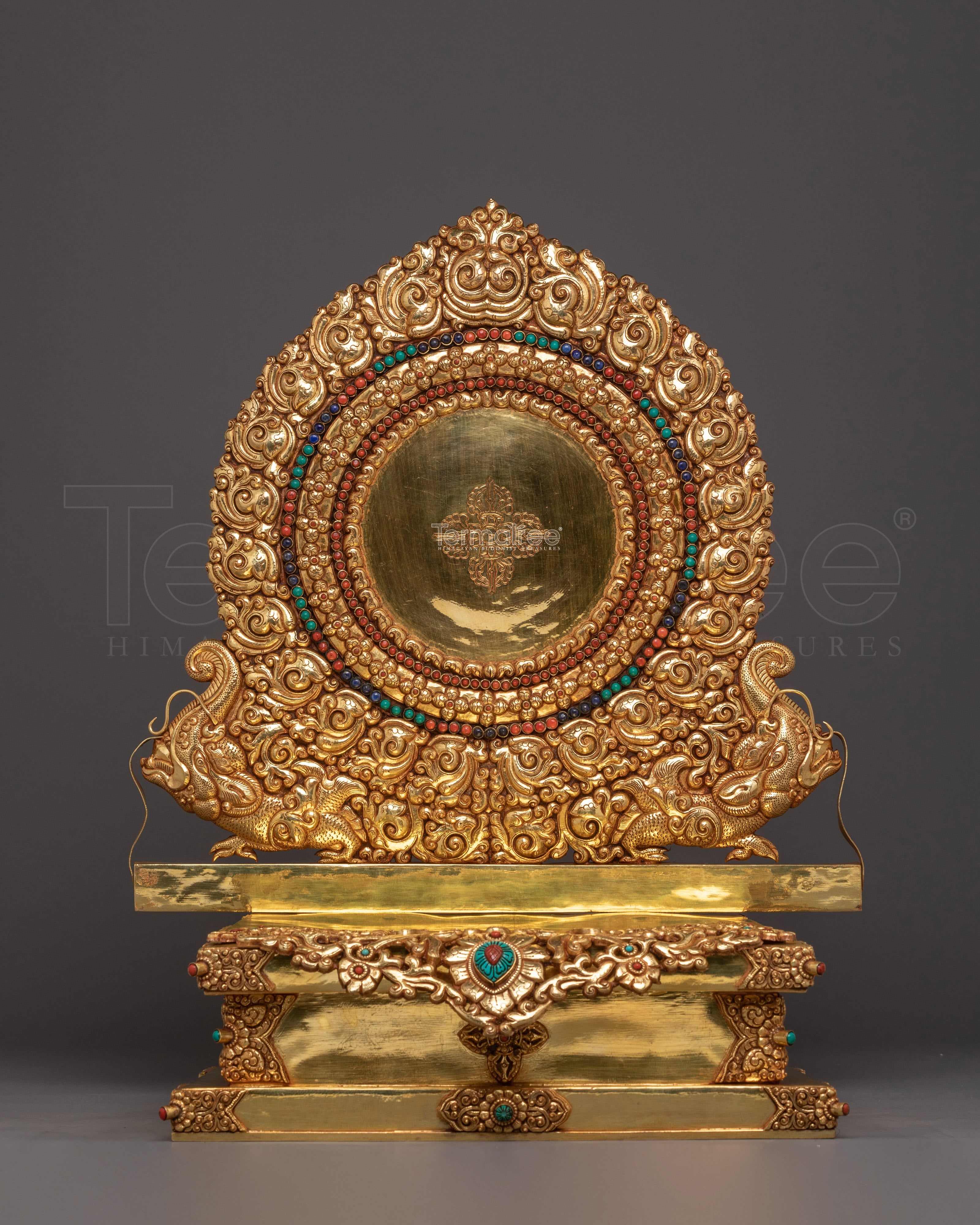 Buddhist Handcrafted Throne | Throne for Enhancing Statues Presence