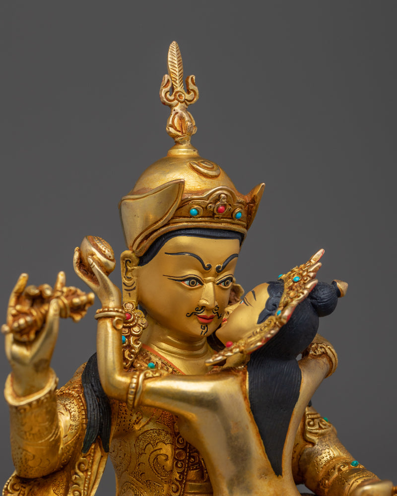 Divine Tantric Master Guru Rinpoche with Consort - Padmasambhava Statue