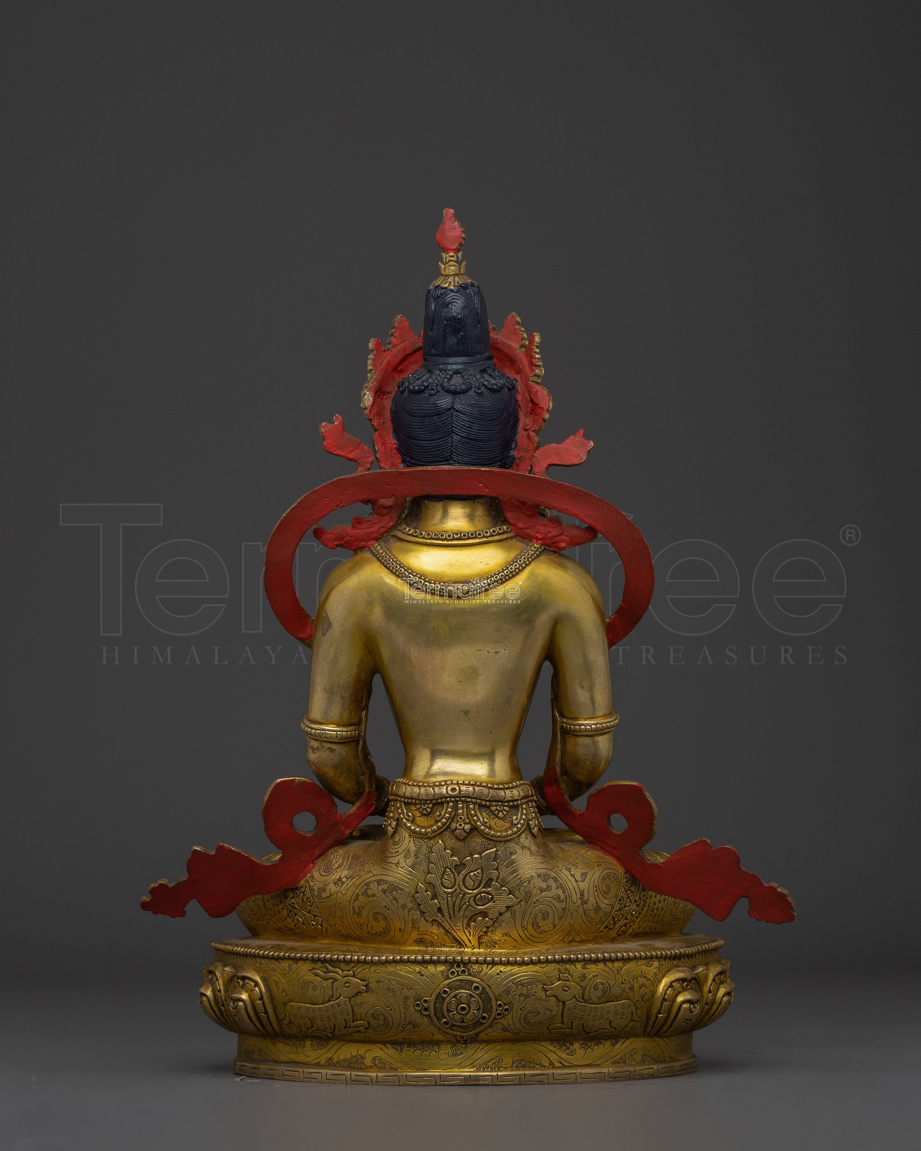 24k Gold Gilded Statue of Amitayus | Buddha of Infinite Life