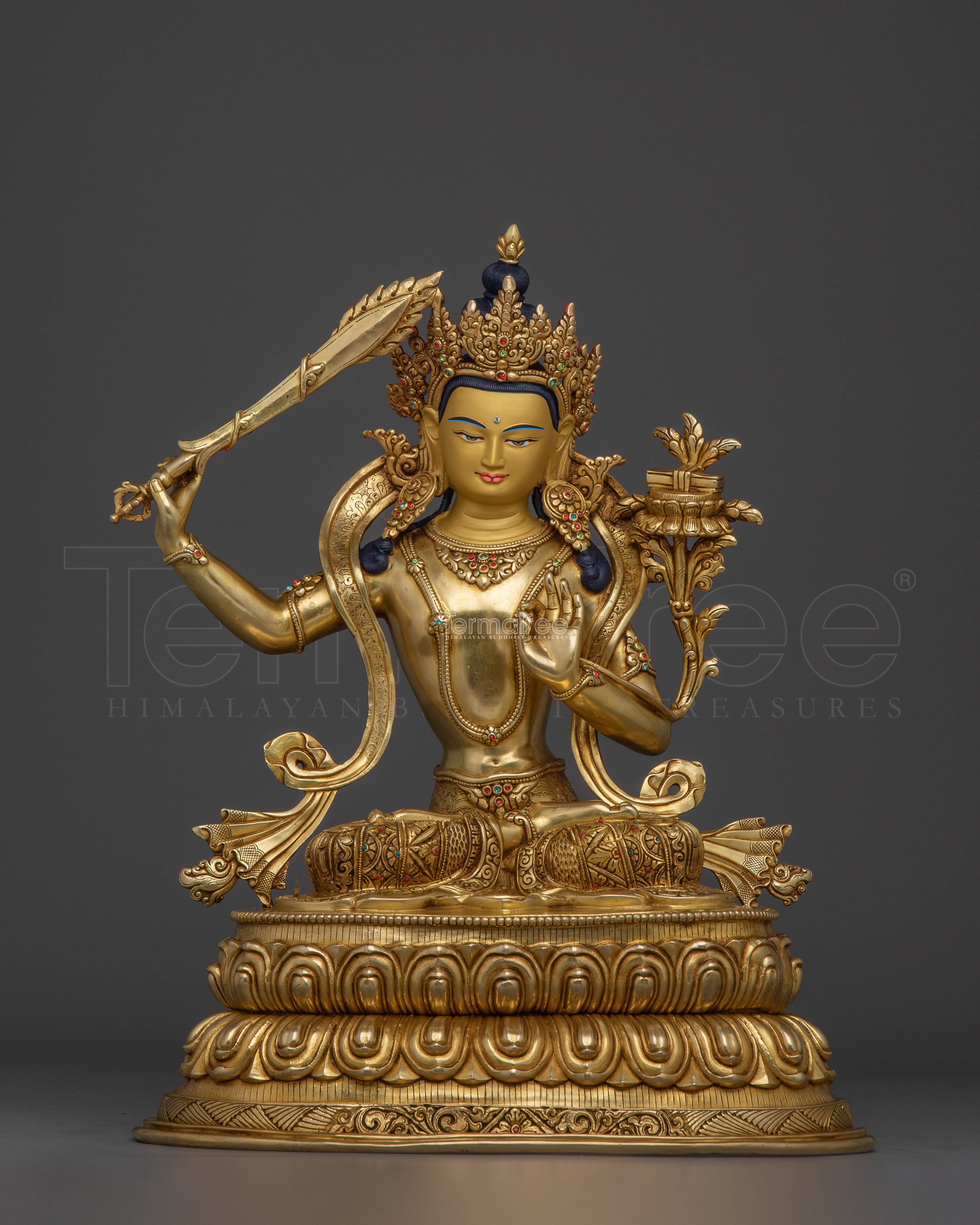 Supreme Wisdom Manjushri Figurine | Wisdom Bodhisattva Statue