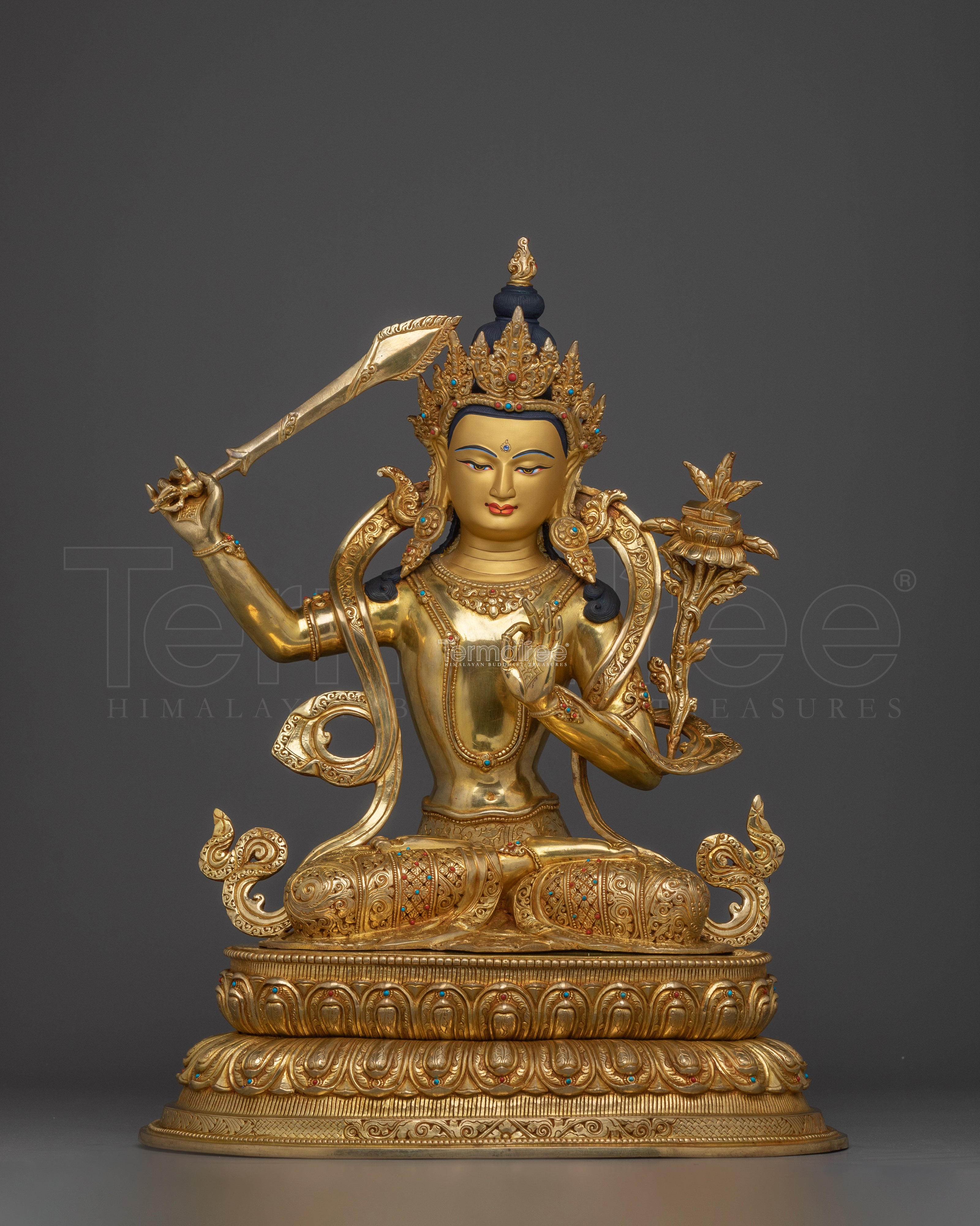 Ultimate Wisdom Bodhisattva Manjushri Statue | Spiritual Decor for Meditation