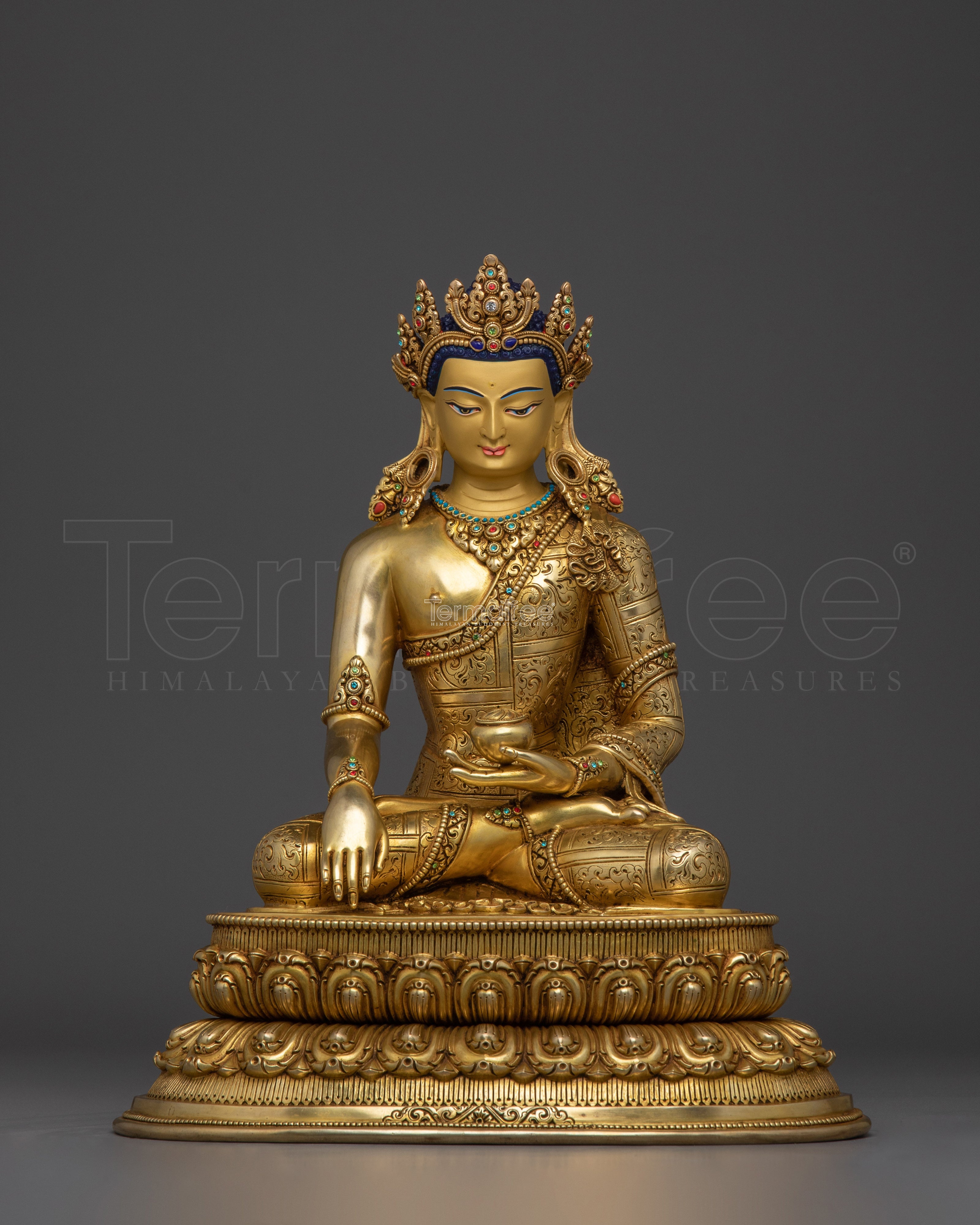 Crowned Lord Shakyamuni Buddha Statue | Gautama Buddha - Dharma Teacher