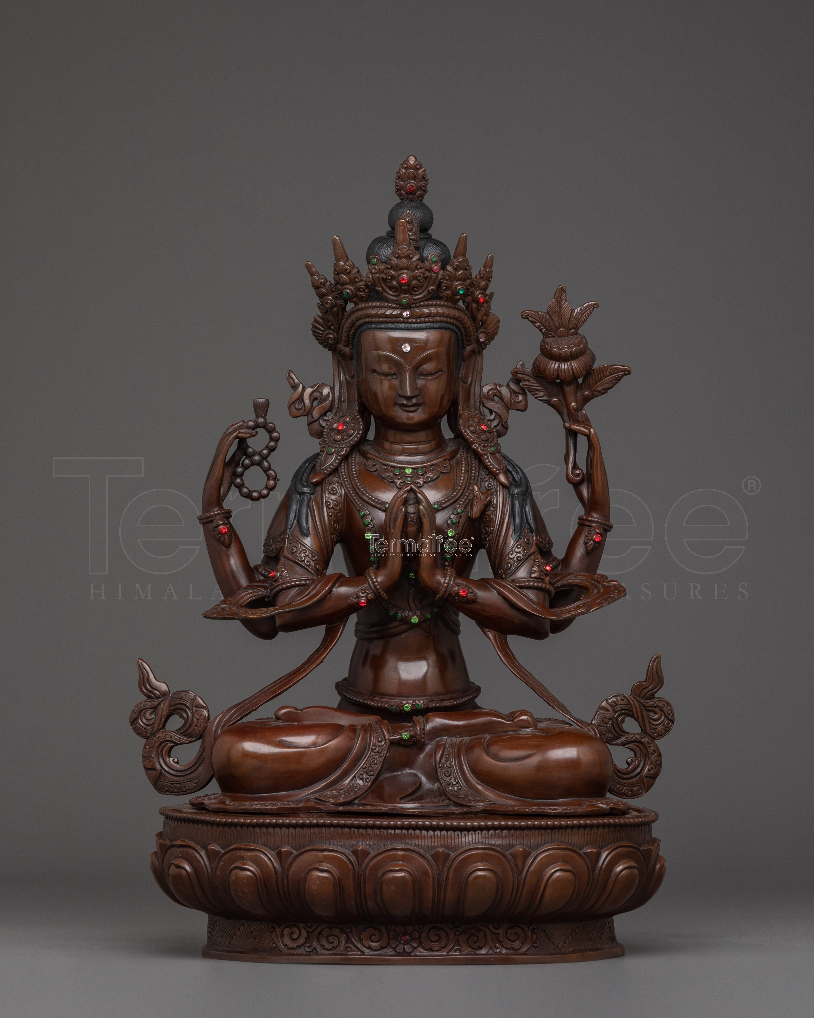 Chenrezig Protector of All Beings | Traditional Himalayan Statue