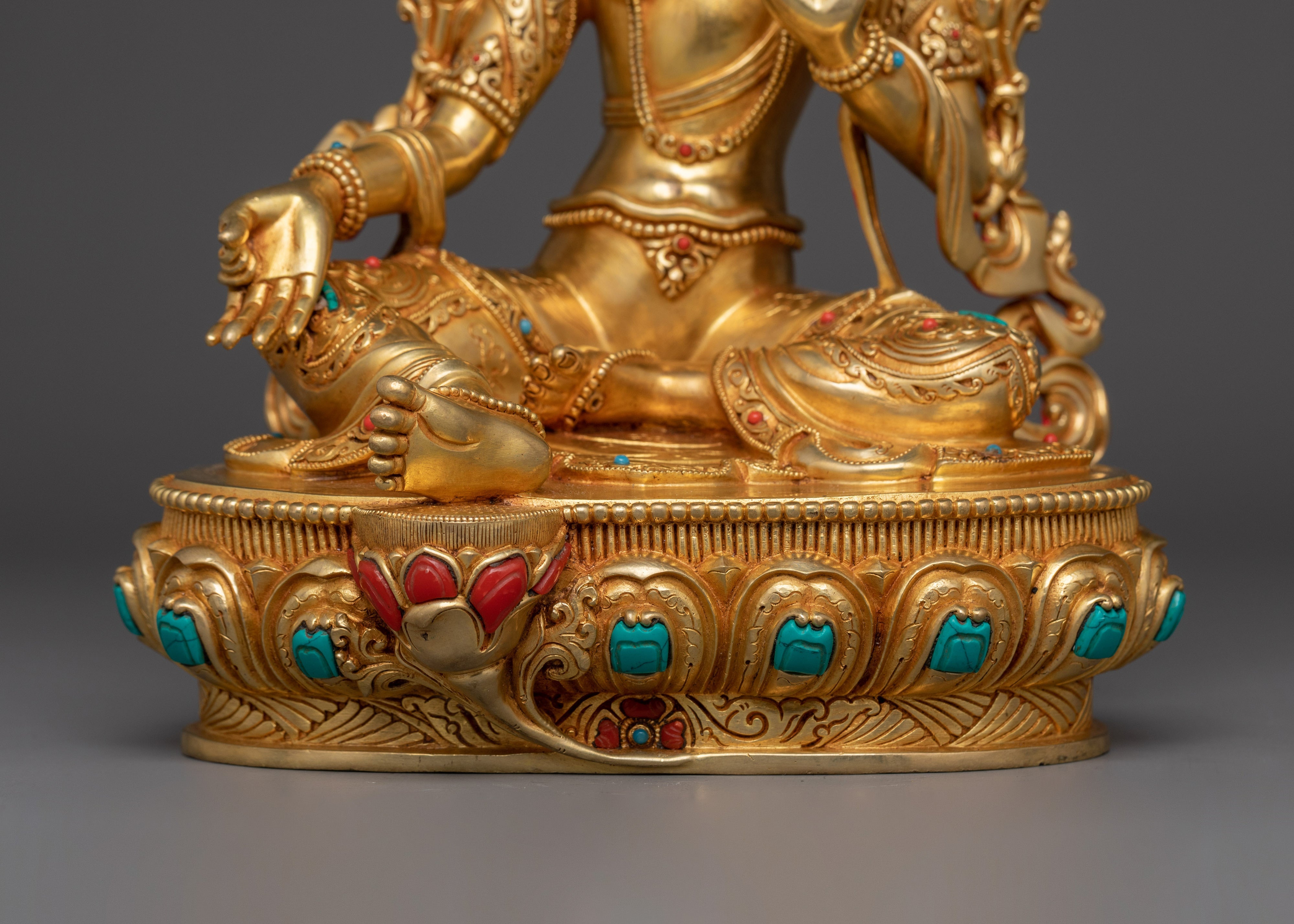 Exquisite Green Tara Sculpture | Embodiment of Compassion and Swift Protection