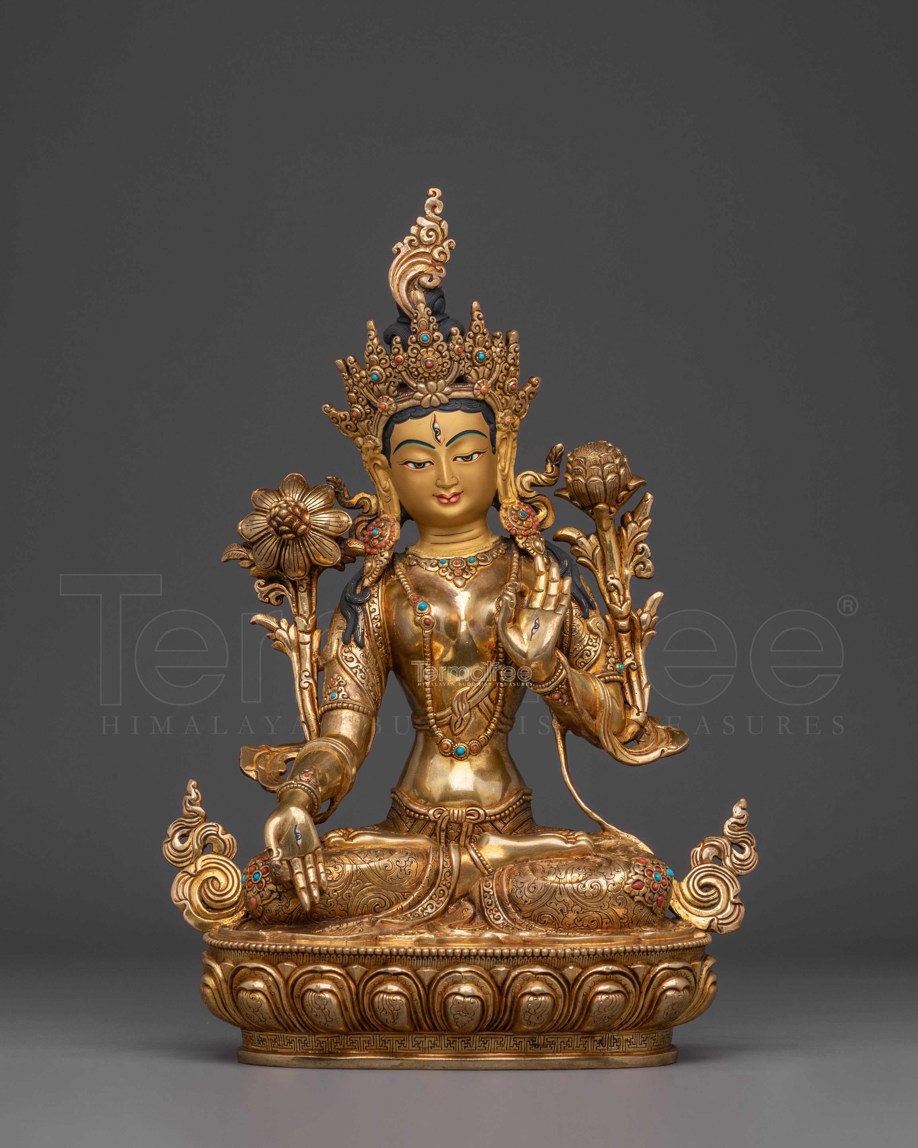 Serene White Tara Statue | Sita Tara - Compassion and Healing Tibetan Deity
