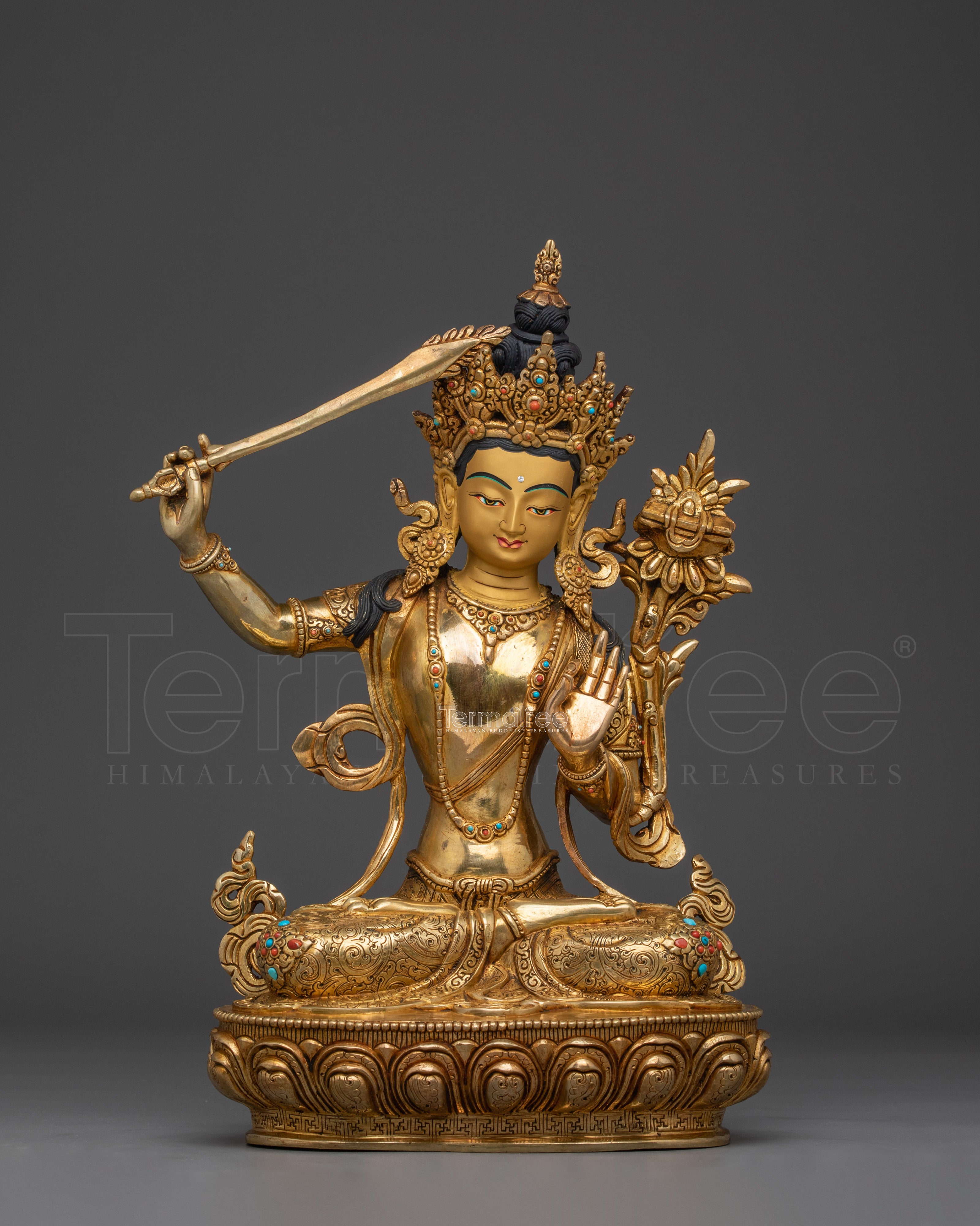 Divine Bodhisattva Manjushri Statue | Also known as Manjughosa